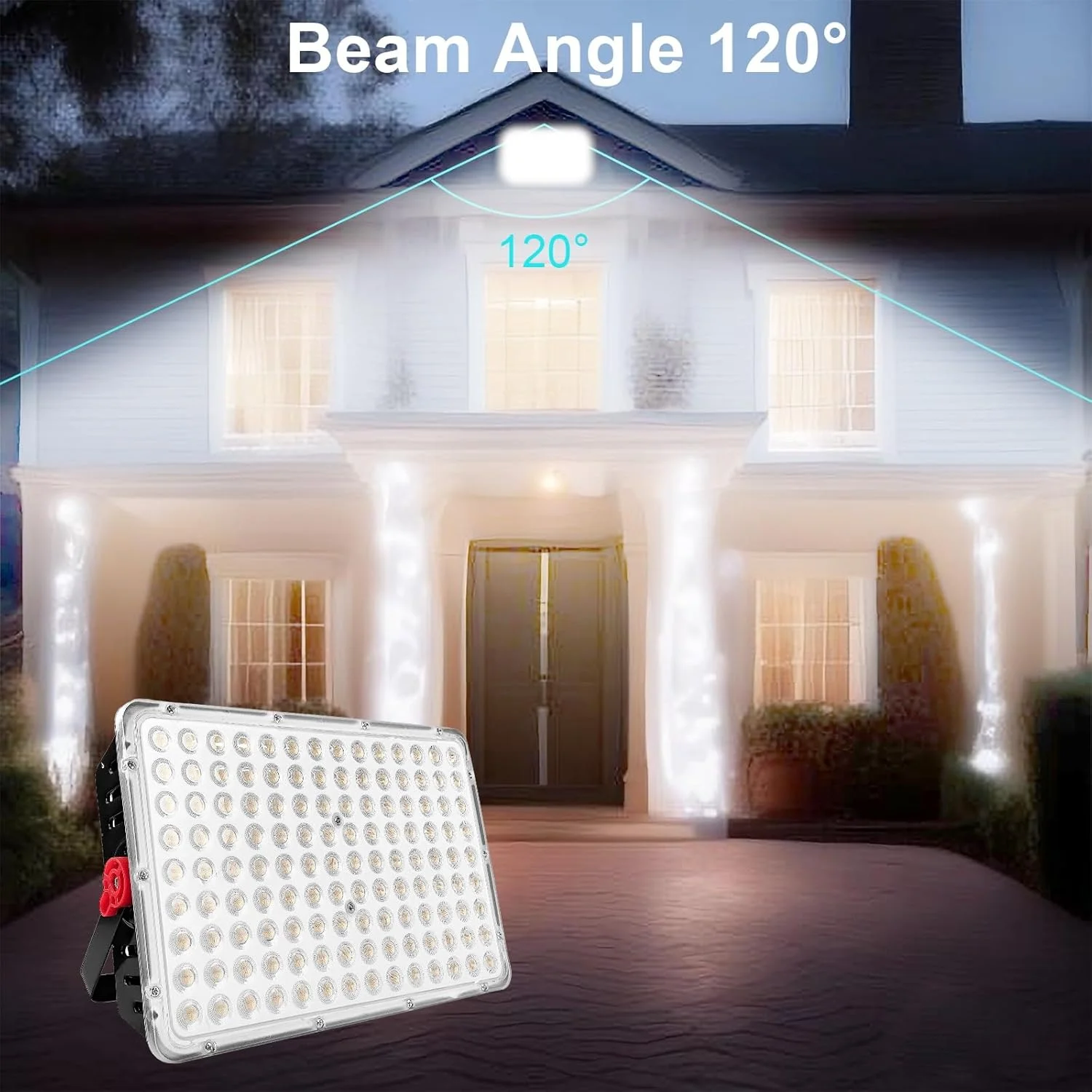 چراغ LED نقطهای CREATESTAR برای فضای باز، چراغ نورافکن LED 400 وات، نورافکن 40000 لومن برای فضای باز 6500K سفید سرد، نورافکن ضد آب IP66 برای فضای باز برای انبار، باغ چراغ LED نقطهای CREATESTAR برای فضای باز، چراغ نورافکن LED 400 وات، نورافکن 40000 لومن برای فضای باز 6500K سفید سرد، نورافکن ضد آب IP66 برای فضای باز برای انبار، باغ