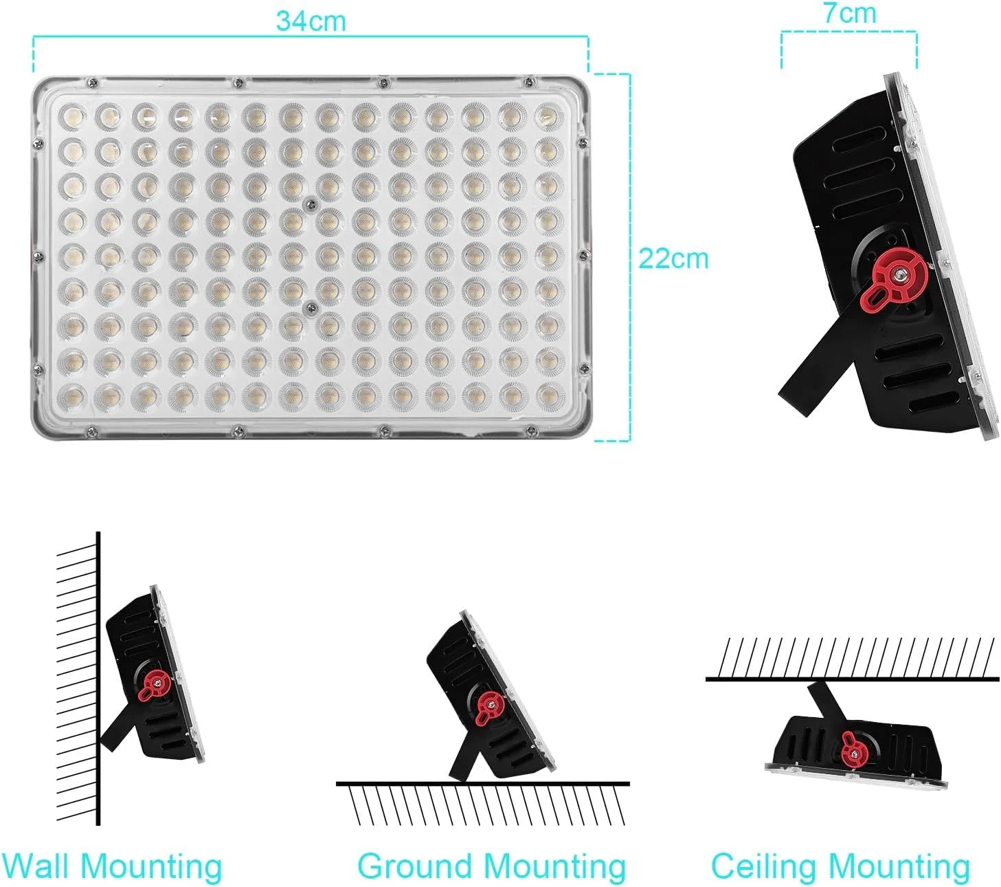 چراغ LED نقطهای CREATESTAR برای فضای باز، چراغ نورافکن LED 400 وات، نورافکن 40000 لومن برای فضای باز 6500K سفید سرد، نورافکن ضد آب IP66 برای فضای باز برای انبار، باغ چراغ LED نقطهای CREATESTAR برای فضای باز، چراغ نورافکن LED 400 وات، نورافکن 40000 لومن برای فضای باز 6500K سفید سرد، نورافکن ضد آب IP66 برای فضای باز برای انبار، باغ