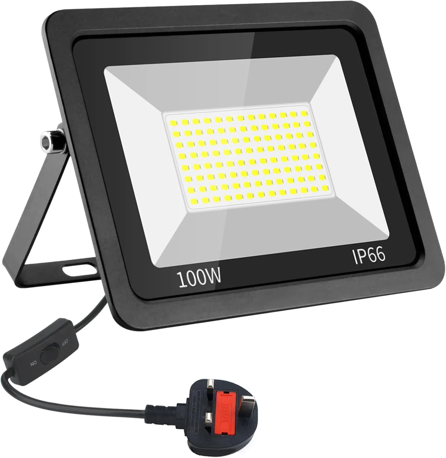 پروژکتور ال ای دی 100 وات مناسب فضای باز، چراغ کار ال ای دی 1000 لومن 6500K نور سفید روز، ضد آب IP66 برای فضای داخلی و خارجی، ورودی ها، حیاط، باغ، گاراژ، کارگاه، زمین بازی پروژکتور ال ای دی 100 وات مناسب فضای باز، چراغ کار ال ای دی 1000 لومن 6500K نور سفید روز، ضد آب IP66 برای فضای داخلی و خارجی، ورودی ها، حیاط، باغ، گاراژ، کارگاه، زمین بازی