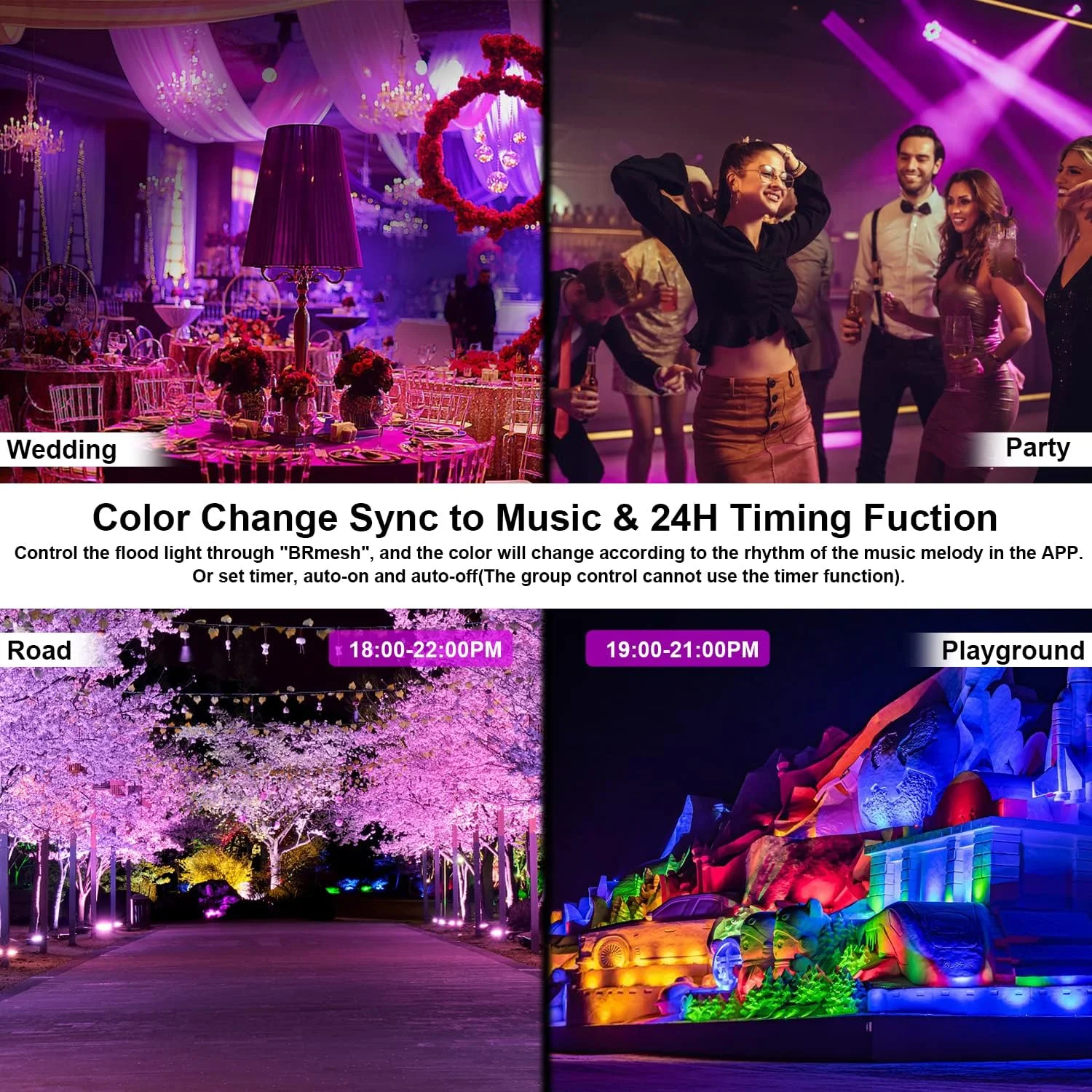 چراغ پروژکتور ال ای دی مناسب فضای باز معادل 800 وات 8000 لومن، نورپردازی هوشمند RGB با قابلیت تغییر رنگ با کنترل از طریق اپلیکیشن، ضد آب IP66 نور روز 5700K دارای 23 حالت نورپردازی دیوار مناسب باغ و استیج 4 عددی چراغ پروژکتور ال ای دی مناسب فضای باز معادل 800 وات 8000 لومن، نورپردازی هوشمند RGB با قابلیت تغییر رنگ با کنترل از طریق اپلیکیشن، ضد آب IP66 نور روز 5700K دارای 23 حالت نورپردازی دیوار مناسب باغ و استیج 4 عددی