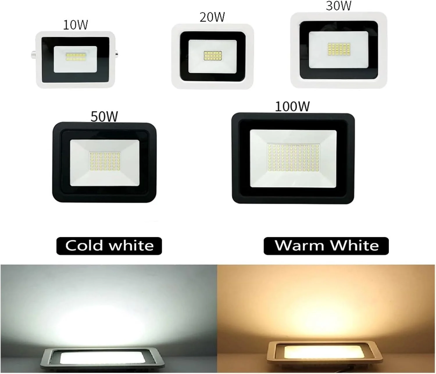 پروژکتور LED، پروژکتور LED ضد آب IP68 با توان 10، 20، 30، 50 و 100 وات، نورافکن بیرونی LED برای باغ، نورپردازی پروژه ای، نورافکن بیرونی برای گاراژ، باغ، نصب آسان پروژکتور LED، پروژکتور LED ضد آب IP68 با توان 10، 20، 30، 50 و 100 وات، نورافکن بیرونی LED برای باغ، نورپردازی پروژه ای، نورافکن بیرونی برای گاراژ، باغ، نصب آسان