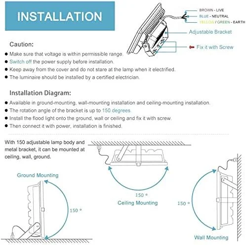 پروژکتور LED سری ESNCO، چراغ کار فوق العاده روشن داخلی/خارجی، چراغ های ضد آب IP67، 100 وات (5300 لومن) 200 وات (10200 لومن) 400 وات (21000 لومن) پروژکتور برای باغ، حیاط خلوت، گاراژ، زمین بازی (400 وات) پروژکتور LED سری ESNCO، چراغ کار فوق العاده روشن داخلی/خارجی، چراغ های ضد آب IP67، 100 وات (5300 لومن) 200 وات (10200 لومن) 400 وات (21000 لومن) پروژکتور برای باغ، حیاط خلوت، گاراژ، زمین بازی (400 وات)