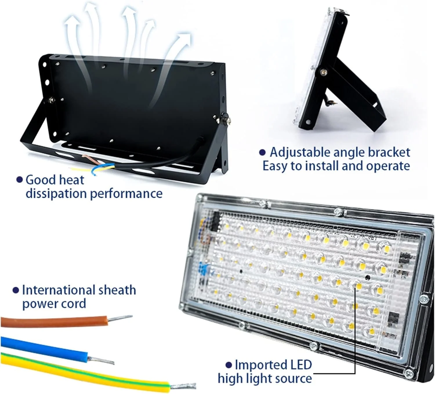 چراغ پروژکتور ال ای دی بیرونی FURLOU، نورافکن ال ای دی 30 وات 50 وات 100 وات، چراغ خیابانی ال ای دی، پروژکتور بیرونی IP65 ضد آب برای زمین بازی، حیاط، استادیوم، چمن، توپ چراغ پروژکتور ال ای دی بیرونی FURLOU، نورافکن ال ای دی 30 وات 50 وات 100 وات، چراغ خیابانی ال ای دی، پروژکتور بیرونی IP65 ضد آب برای زمین بازی، حیاط، استادیوم، چمن، توپ