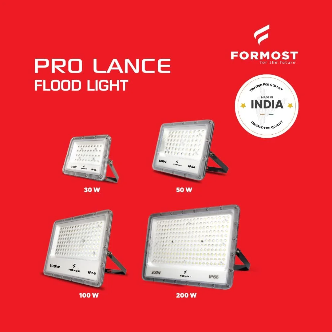 چراغ پروژکتور ال ای دی 200 وات FORMOST Pro-Lance، مقاوم در برابر آب IP66، خروجی نور روشن، روشنایی فضای باز برای انبارها/ورودی ها/باغ ها (بسته 1 عددی) چراغ پروژکتور ال ای دی 200 وات FORMOST Pro-Lance، مقاوم در برابر آب IP66، خروجی نور روشن، روشنایی فضای باز برای انبارها/ورودی ها/باغ ها (بسته 1 عددی)