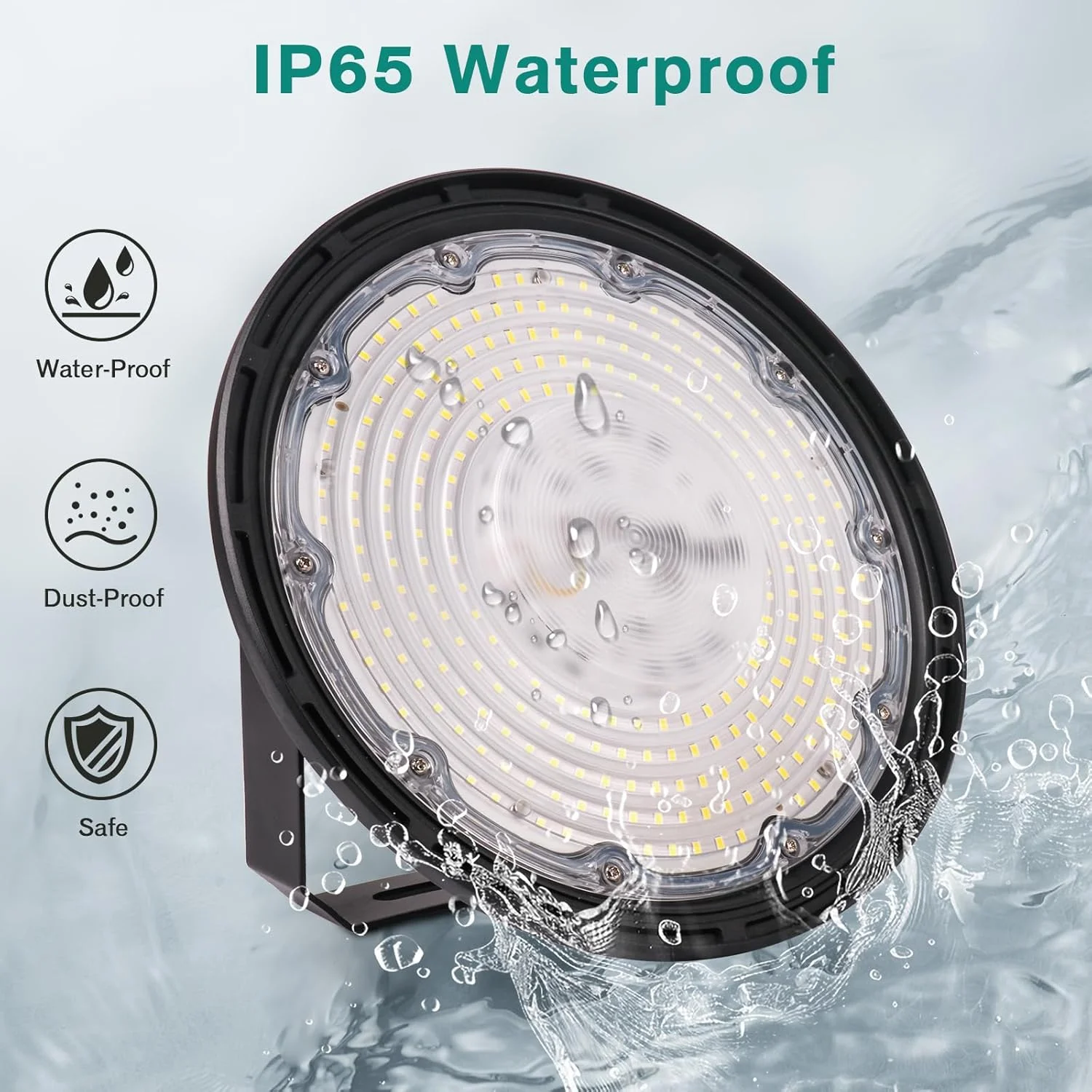 چراغ صنعتی ال ای دی 100 وات Fosingut، روشنایی کارگاهی 10000 لومن، نورافکن سقفی ضد آب IP65 با نور سفید سرد 6500K، لوستر ال ای دی داخلی UFO برای انبار، کارخانه، سالن، باشگاه چراغ صنعتی ال ای دی 100 وات Fosingut، روشنایی کارگاهی 10000 لومن، نورافکن سقفی ضد آب IP65 با نور سفید سرد 6500K، لوستر ال ای دی داخلی UFO برای انبار، کارخانه، سالن، باشگاه