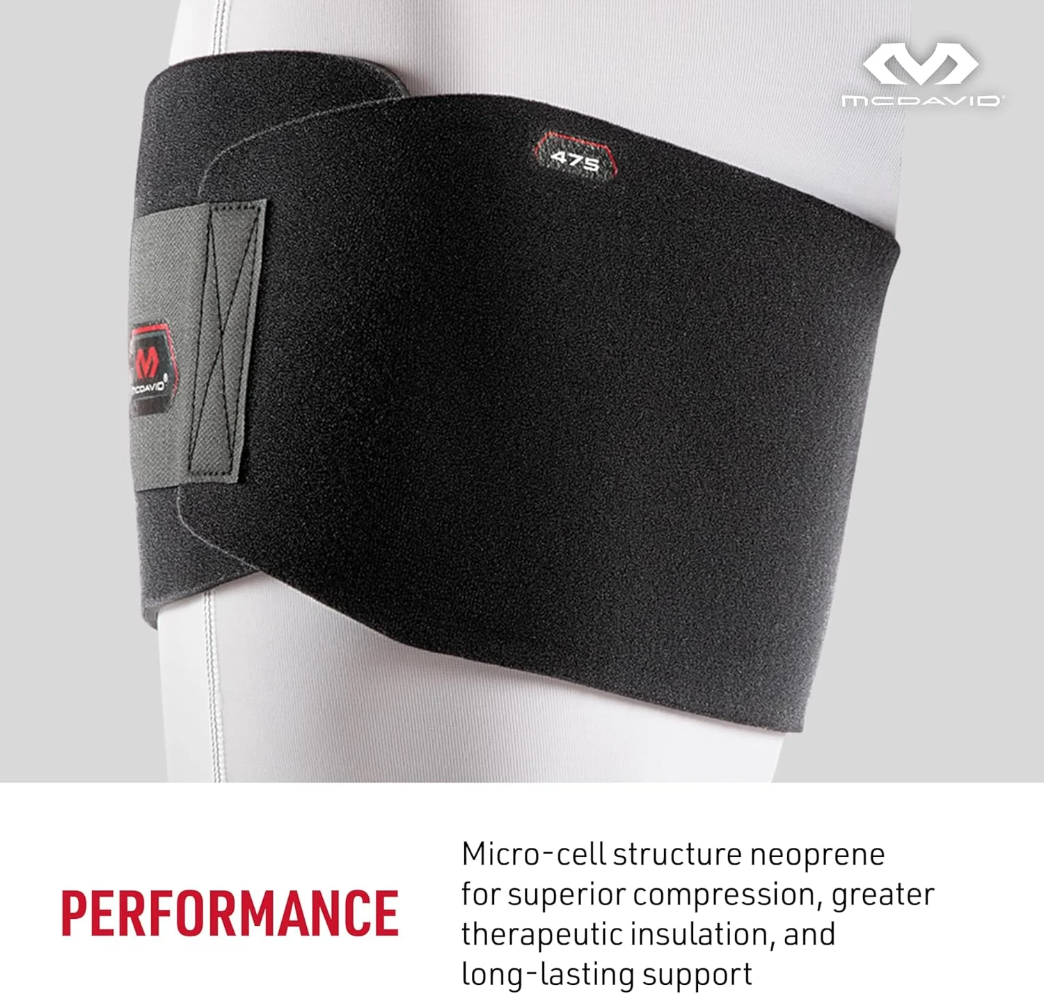 محافظ کشاله ران قابل تنظیم مک‌دیوید مدل 475R-Bk، مشکی، سایز آزاد