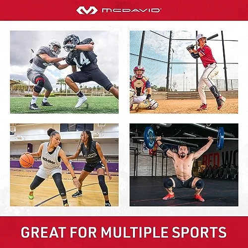 مچ بند الاستیک حرفه ای McDavid MD5146 با بندهای ثابت FIG 6، مشکی، خیلی کوچک