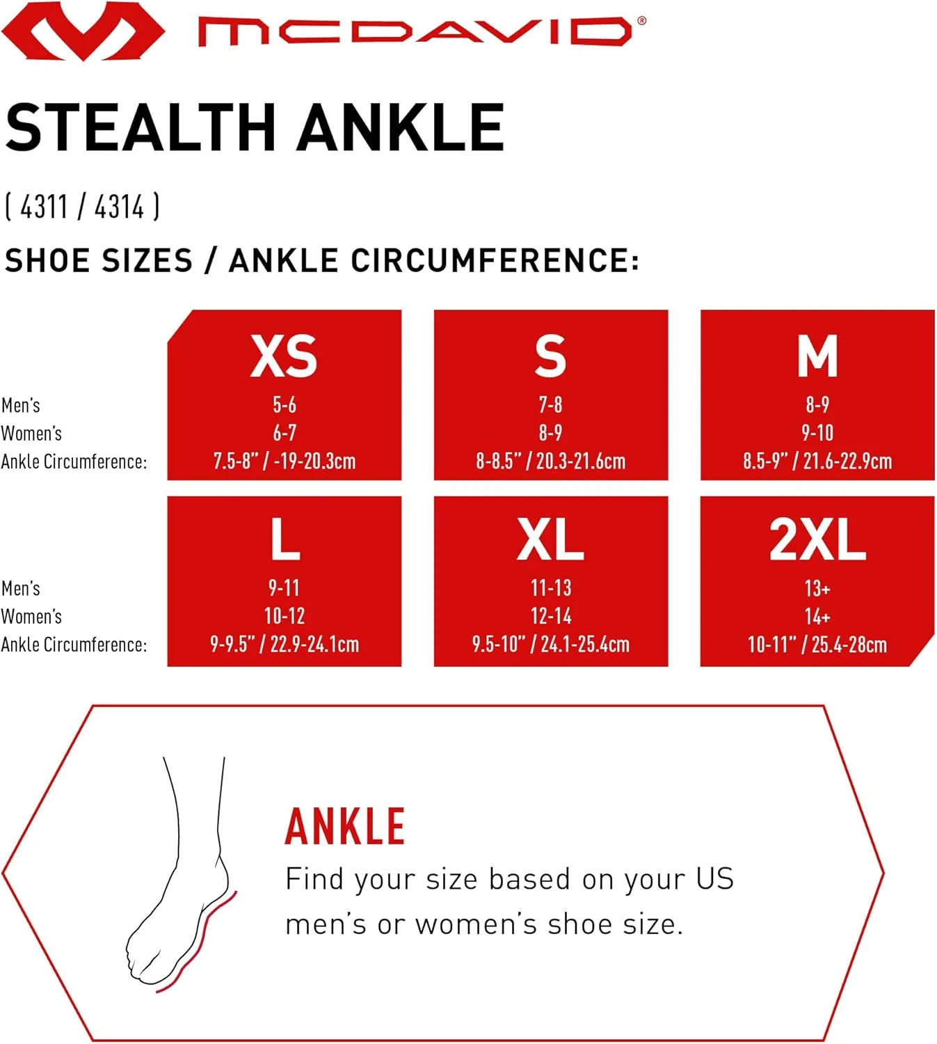 مچ بند بدون بند McDavid Stealth، پشتیبانی و ثبات سبک وزن با میله های نگهدارنده انعطاف پذیر برای کفش های ورزشی، مناسب برای آقایان و بانوان