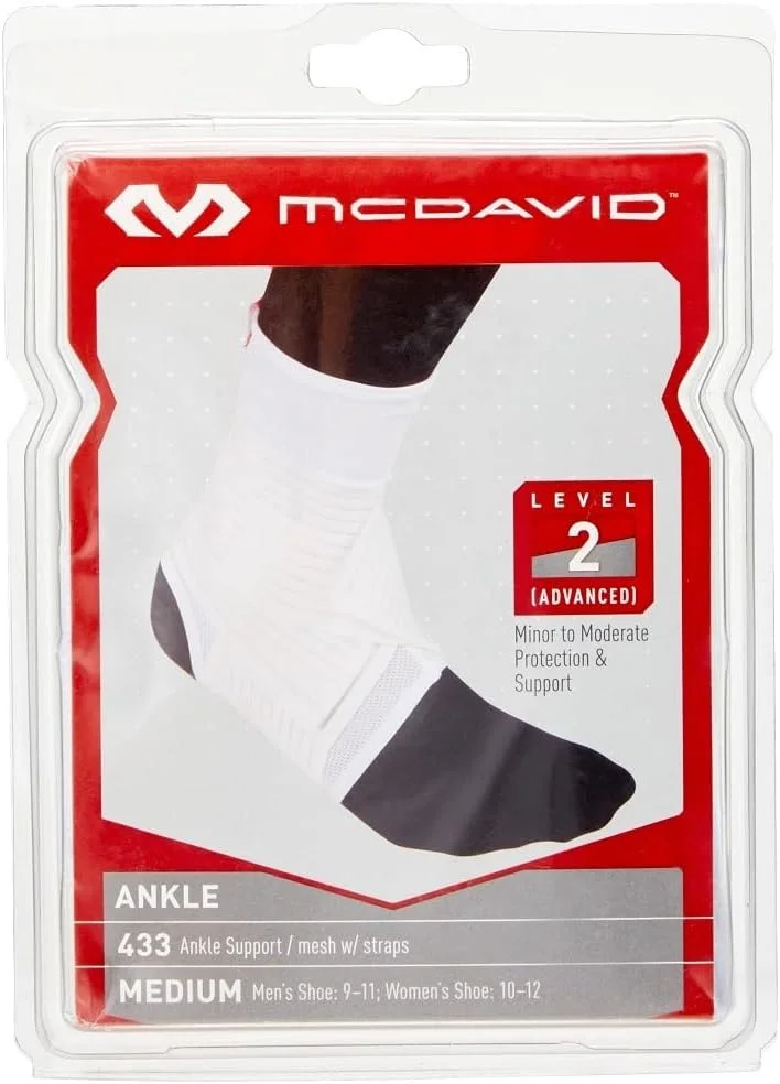 مچ بند توری McDavid 433 با بند - مچ بند فشاری غیر نئوپرن و تنفسی - مشکی یا سفید