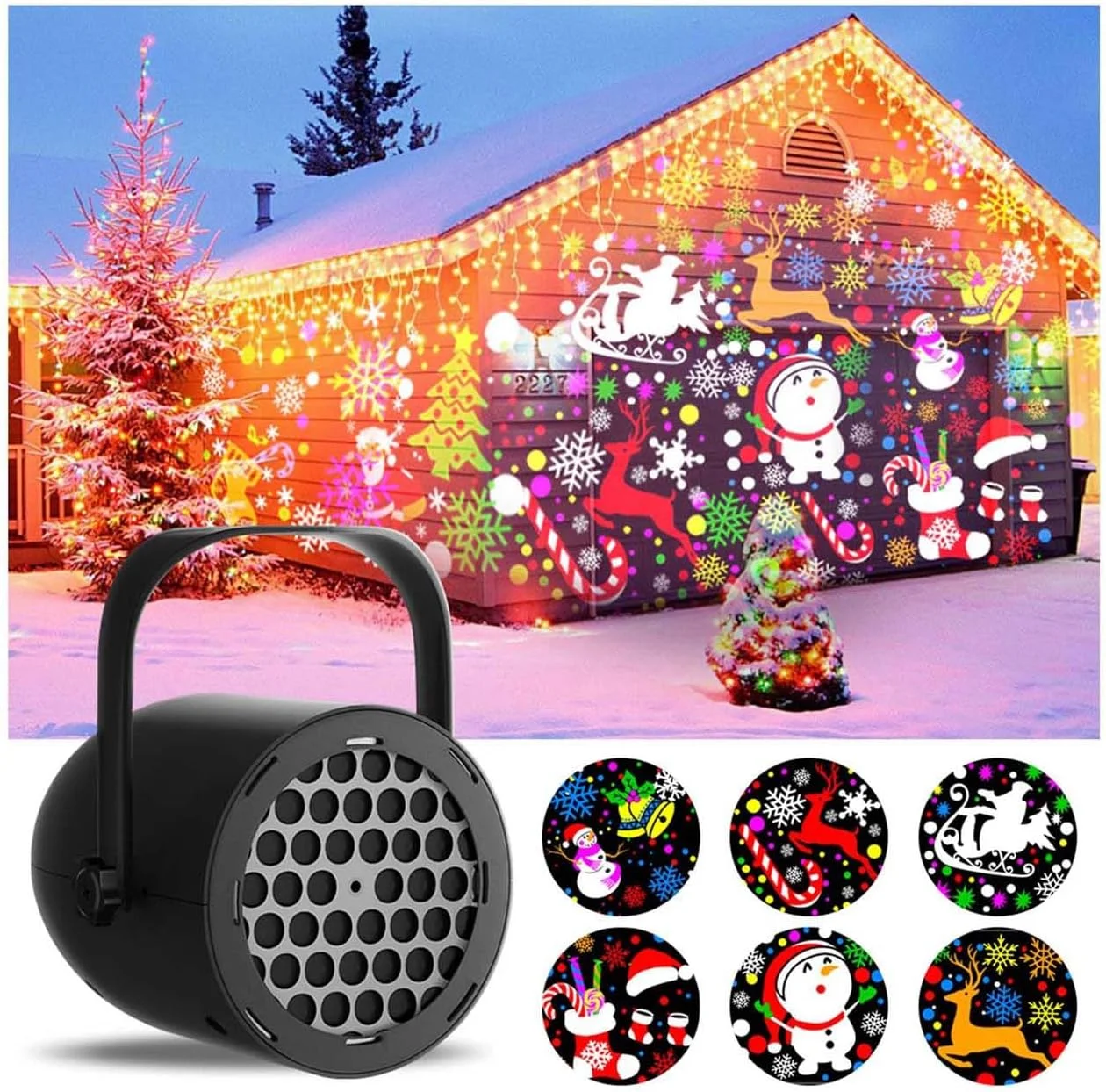 چراغ پروژکتور کریسمس Lukione، چراغ های LED پروژکتوری، جلوه موج، چراغ های تزئینی فضای باز، چراغ پروژکتور ضد آب، 16 الگوی مختلف برای مهمانی، باغ (10.5 * 9.3 سانتی متر) چراغ پروژکتور کریسمس Lukione، چراغ های LED پروژکتوری، جلوه موج، چراغ های تزئینی فضای باز، چراغ پروژکتور ضد آب، 16 الگوی مختلف برای مهمانی، باغ (10.5 * 9.3 سانتی متر)