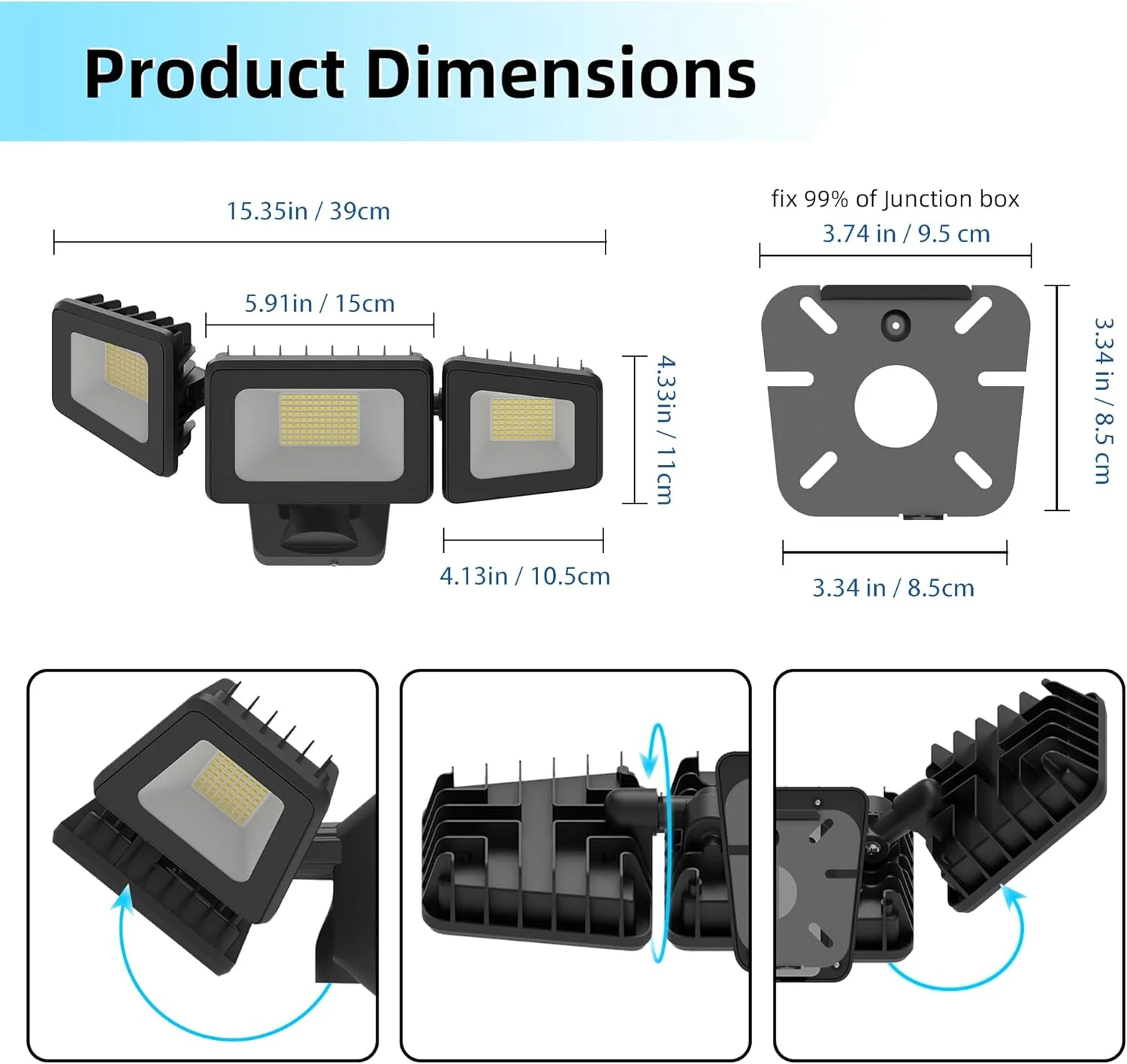 چراغ پروژکتور ال ای دی 120 وات، 12000 لومن، نور امنیتی ال ای دی، نور سفید گرم 4500K با روشنایی بالا با پروژکتورهای بیرونی ضد آب IP66 برای حیاط، باغ، زمین بازی چراغ پروژکتور ال ای دی 120 وات، 12000 لومن، نور امنیتی ال ای دی، نور سفید گرم 4500K با روشنایی بالا با پروژکتورهای بیرونی ضد آب IP66 برای حیاط، باغ، زمین بازی