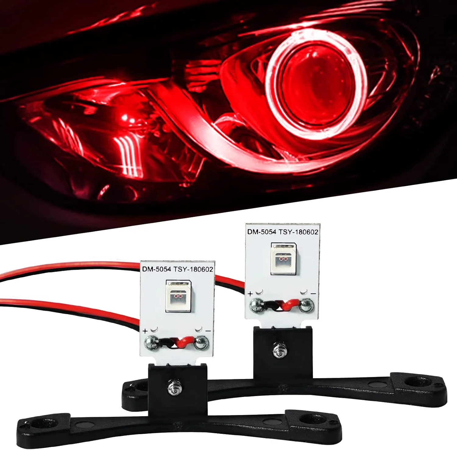 دو عدد چراغ LED چشم شیطان خودرو، ماژول چشم شیطان قرمز، چراغ های LED دیل، لنز پروژکتور، تغییر شکل چراغ جلو، چراغ های LED چشم شیطان مناسب برای پروژکتور زنون 2.8 اینچی دو عدد چراغ LED چشم شیطان خودرو، ماژول چشم شیطان قرمز، چراغ های LED دیل، لنز پروژکتور، تغییر شکل چراغ جلو، چراغ های LED چشم شیطان مناسب برای پروژکتور زنون 2.8 اینچی