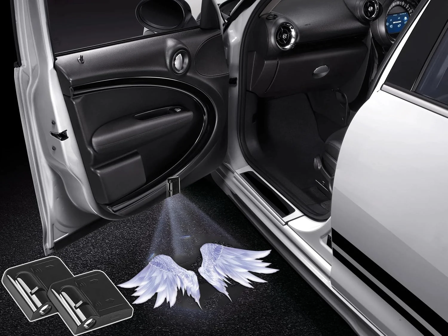 چراغ خوشآمدگویی درب خودرو الایدی طرح بال فرشته، 2 عددی چراغ خوشآمدگویی درب خودرو الایدی طرح بال فرشته، 2 عددی