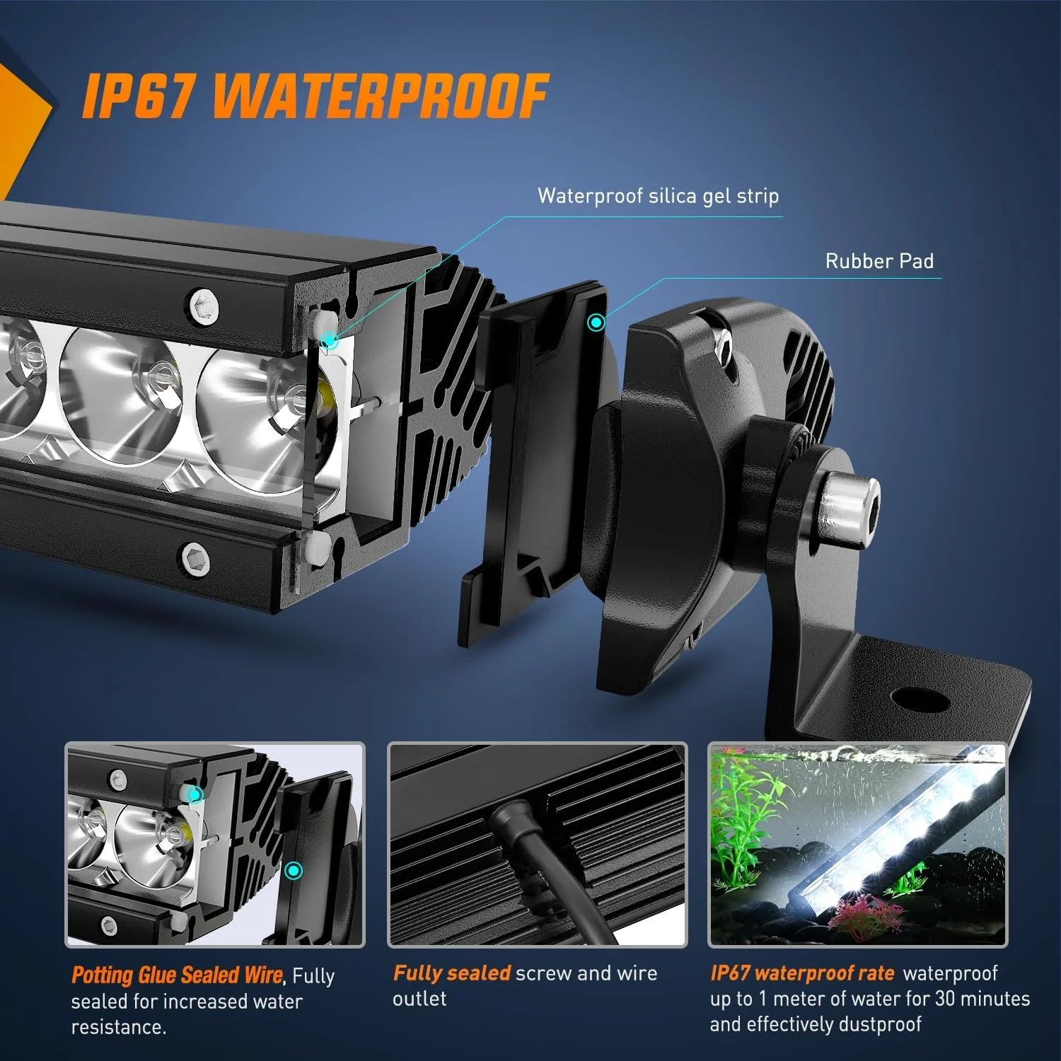 چراغ LED نیلايت، 21 اینچ، 100 وات، ترکیبی نقطه ای و سیلابی، فوق العاده باریک، 9000 لومن، چراغ رانندگی LED سه بعدی مناسب برای آفرود به همراه کیت سیم کشی تک سیمه، مناسب برای کامیون، پیکاپ، SUV، ATV، UTV، قایق، ون، کمپر و خودروهای 4x4 چراغ LED نیلايت، 21 اینچ، 100 وات، ترکیبی نقطه ای و سیلابی، فوق العاده باریک، 9000 لومن، چراغ رانندگی LED سه بعدی مناسب برای آفرود به همراه کیت سیم کشی تک سیمه، مناسب برای کامیون، پیکاپ، SUV، ATV، UTV، قایق، ون، کمپر و خودروهای 4x4