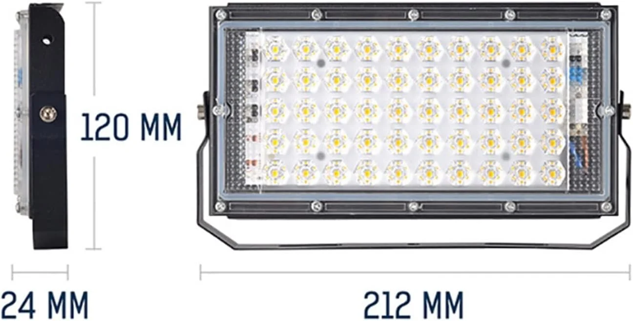 چراغ های سیل LED بیرونی UOKUGZ 50W ضد آب IP65، چراغ بازتابنده LED، نورافکن، چراغ خیابانی، روشنایی بیرونی سفید سرد