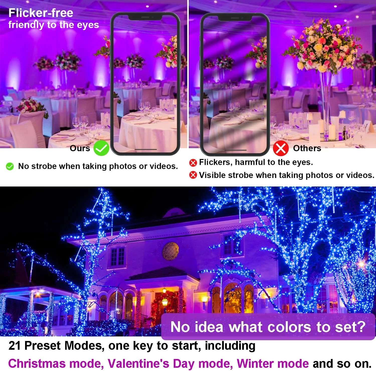 چراغ LED پروژکتور بیرونی، معادل 800 وات 8000 لومن چراغ های استیج RGB هوشمند، رنگ های RGB بلوتوثی + سفید گرم 2700K - کنترل برنامه و گروهی و زمان بندی، IP66 ضد آب دوشاخه آمریکایی 3 شاخه نورپردازی بارق تغییر رنگ چراغ LED پروژکتور بیرونی، معادل 800 وات 8000 لومن چراغ های استیج RGB هوشمند، رنگ های RGB بلوتوثی + سفید گرم 2700K - کنترل برنامه و گروهی و زمان بندی، IP66 ضد آب دوشاخه آمریکایی 3 شاخه نورپردازی بارق تغییر رنگ