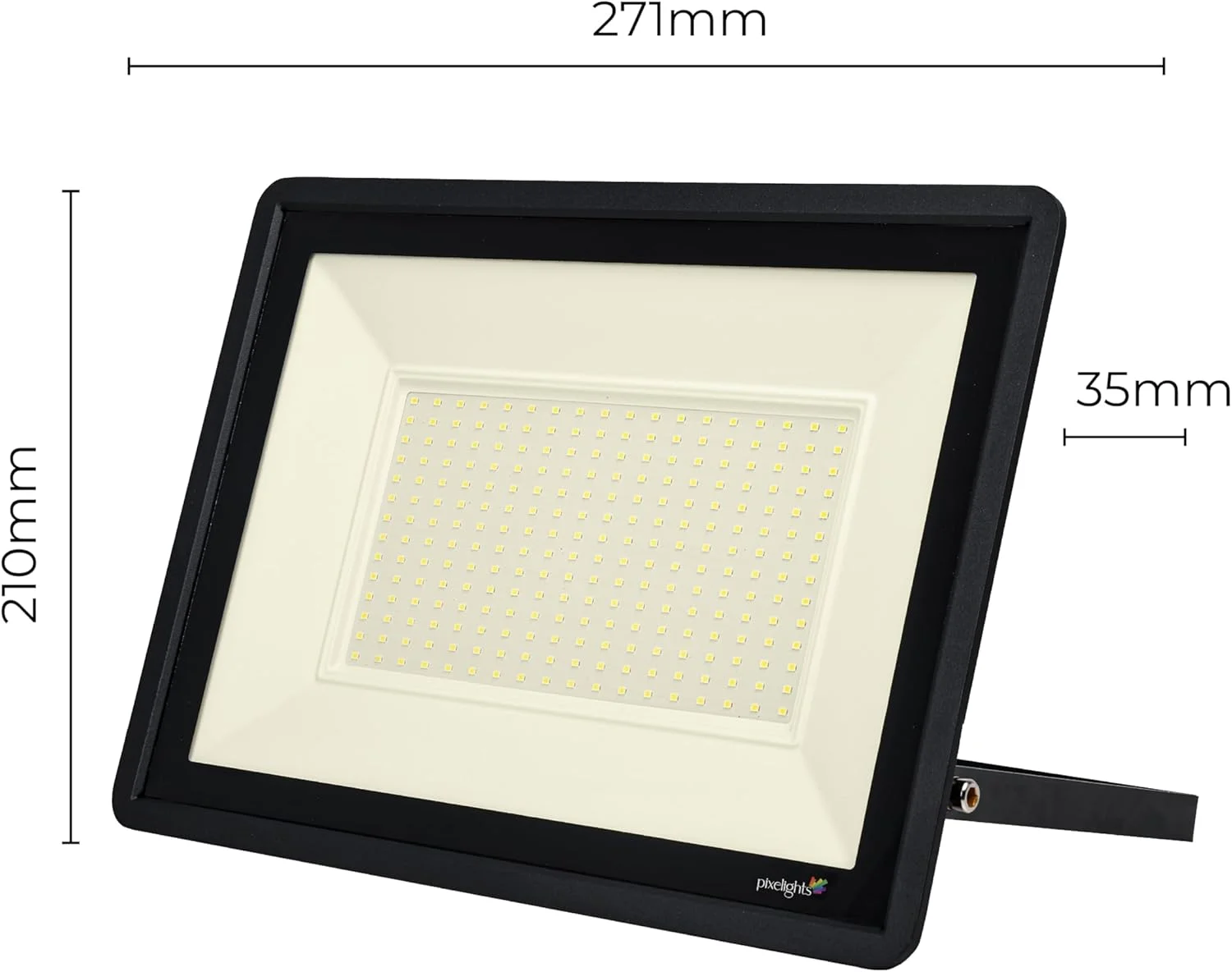 پروژکتور ال ای دی 100 وات Pixelights، نور گرم - 3000 کلوین، IP65، طول عمر 25000 ساعت، مناسب برای باغ، زمین بازی، گاراژ، کارخانه ها، پارکینگ، پارک، زمین بازی و غیره. کد محصول: PIXEL62100WW