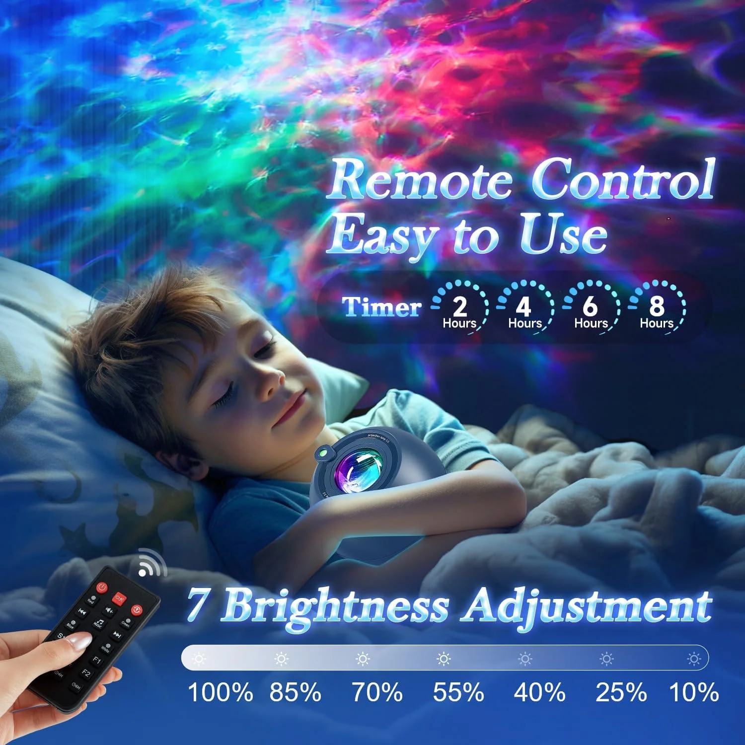 PIKOY Galaxy Projector, 105 Light Modes, 15 Colors, Bluetooth Speaker, White Noise Machine, Remote Control, 7 Brightness Levels, Star Lights Projector for Bedroom PIKOY Galaxy Projector, 105 Light Modes, 15 Colors, Bluetooth Speaker, White Noise Machine, Remote Control, 7 Brightness Levels, Star Lights Projector for Bedroom