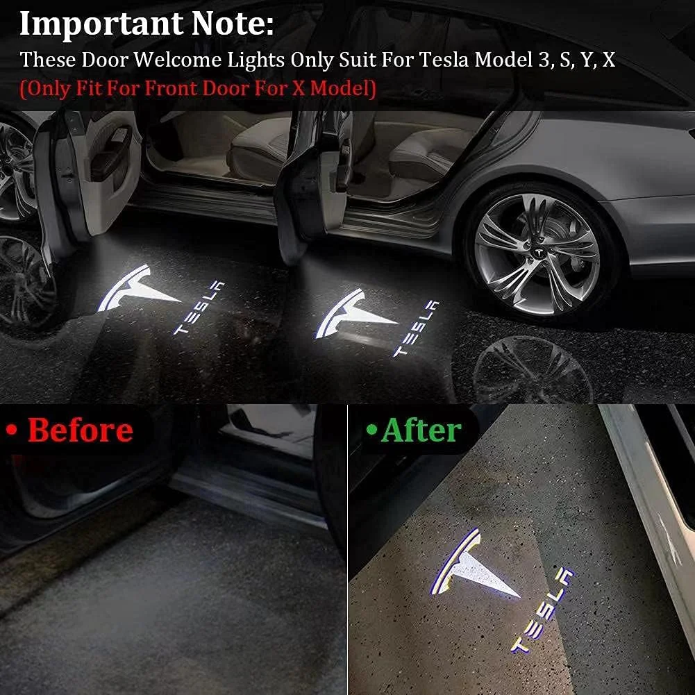 چراغ های درب خودرو پروژکتور لوگو برای مدل 3 Y S X، چراغ شبح سایه لیزری سه بعدی فوق العاده روشن LED، چراغ خوش آمدگویی پله ای برای لوازم جانبی مدل 3 Y S X، نصب آسان (4 عدد) چراغ های درب خودرو پروژکتور لوگو برای مدل 3 Y S X، چراغ شبح سایه لیزری سه بعدی فوق العاده روشن LED، چراغ خوش آمدگویی پله ای برای لوازم جانبی مدل 3 Y S X، نصب آسان (4 عدد)