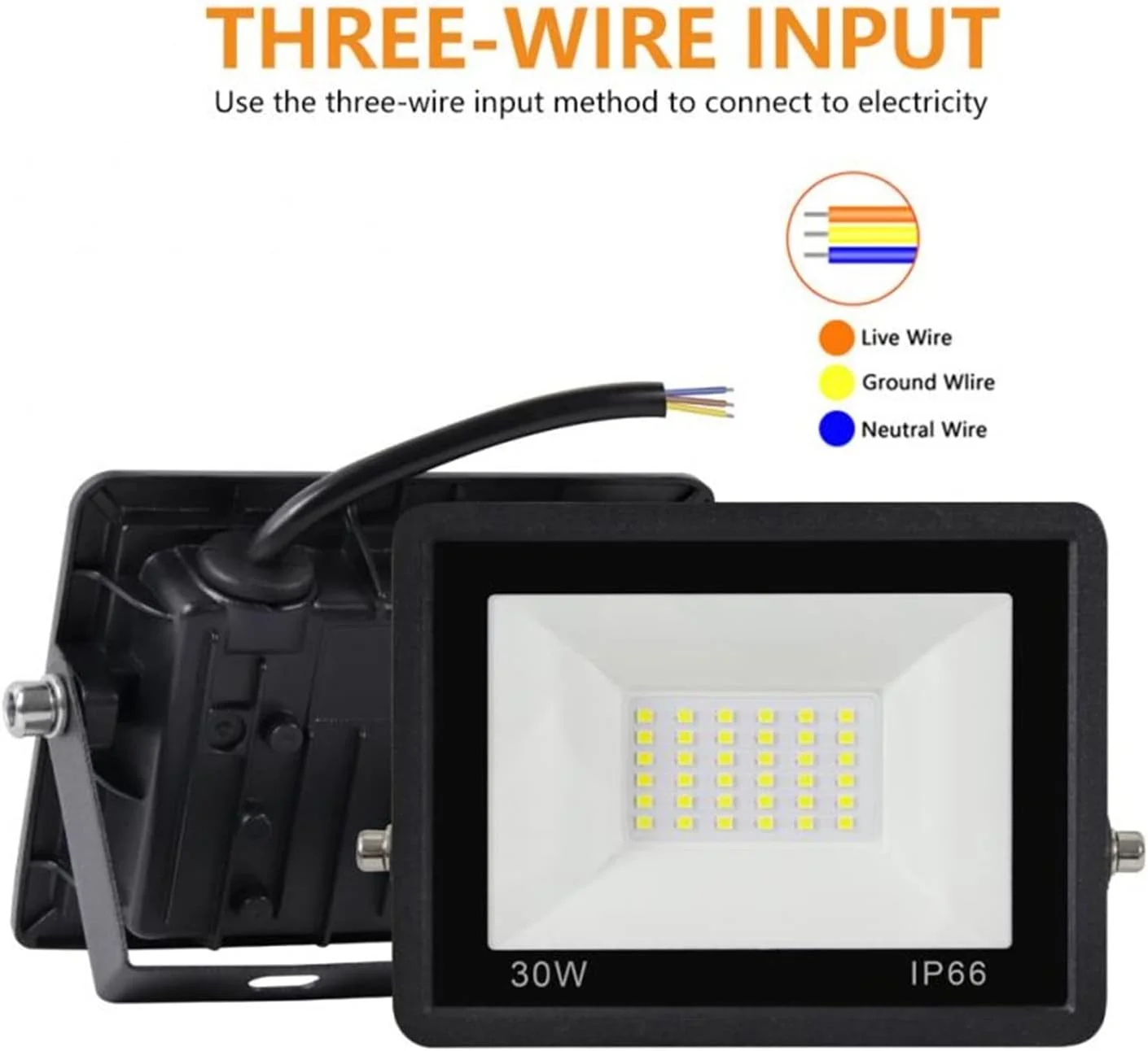 چراغ پروژکتور ال ای دی با حسگر حرکتی RXEZI، 220 ولت، ضد آب، مناسب فضای باز، 50 وات، چراغ های دیواری، نورپردازی باغ