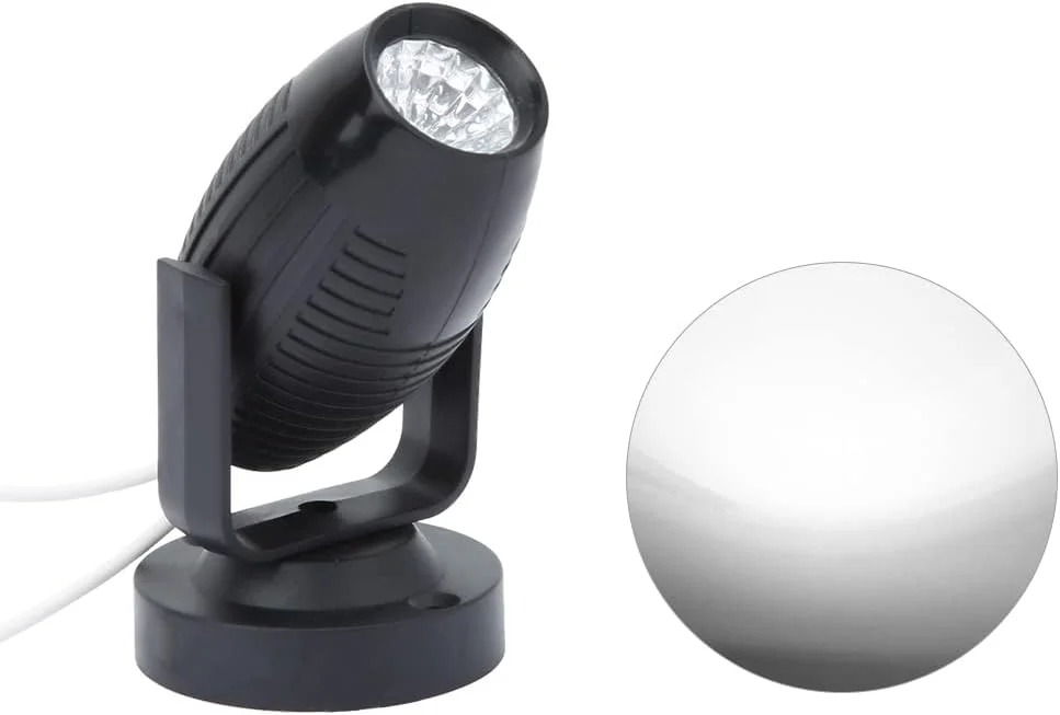 پروژکتور چراغ ال ای دی RGB با 7 رنگ، چراغ کمد ال ای دی با سر نور قابل چرخش 180 درجه، نورافکن برای مهمانی (نور سفید) پروژکتور چراغ ال ای دی RGB با 7 رنگ، چراغ کمد ال ای دی با سر نور قابل چرخش 180 درجه، نورافکن برای مهمانی (نور سفید)