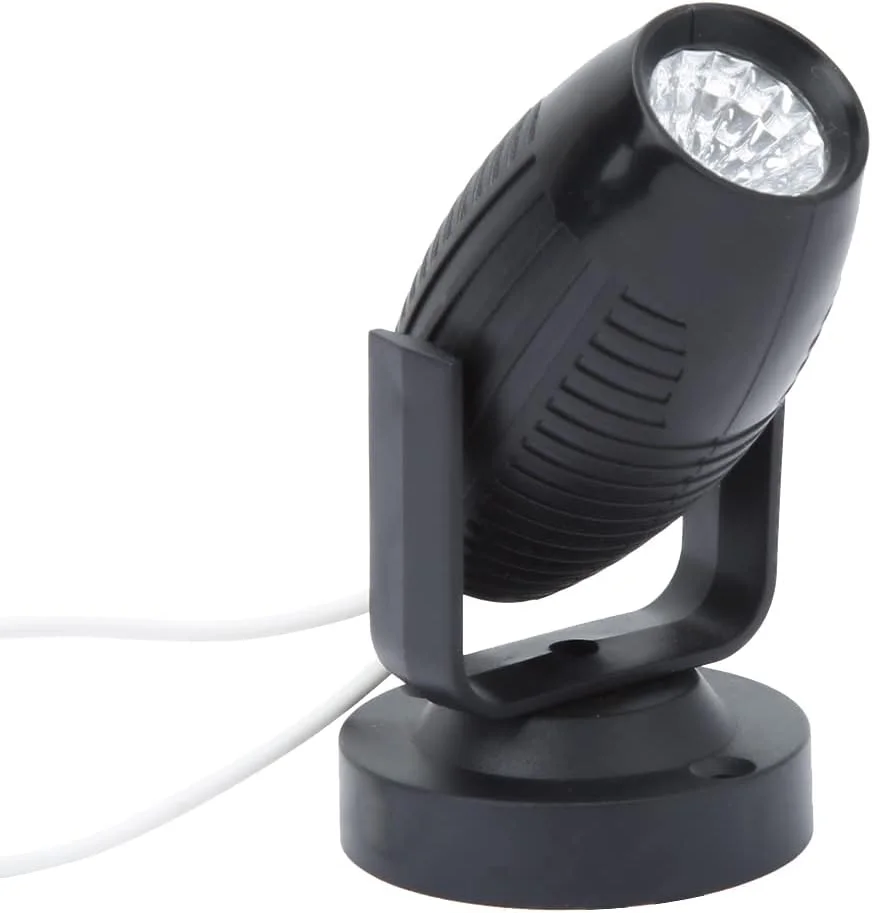 پروژکتور چراغ ال ای دی RGB با 7 رنگ، چراغ کمد ال ای دی با سر نور قابل چرخش 180 درجه، نورافکن برای مهمانی (نور سفید)