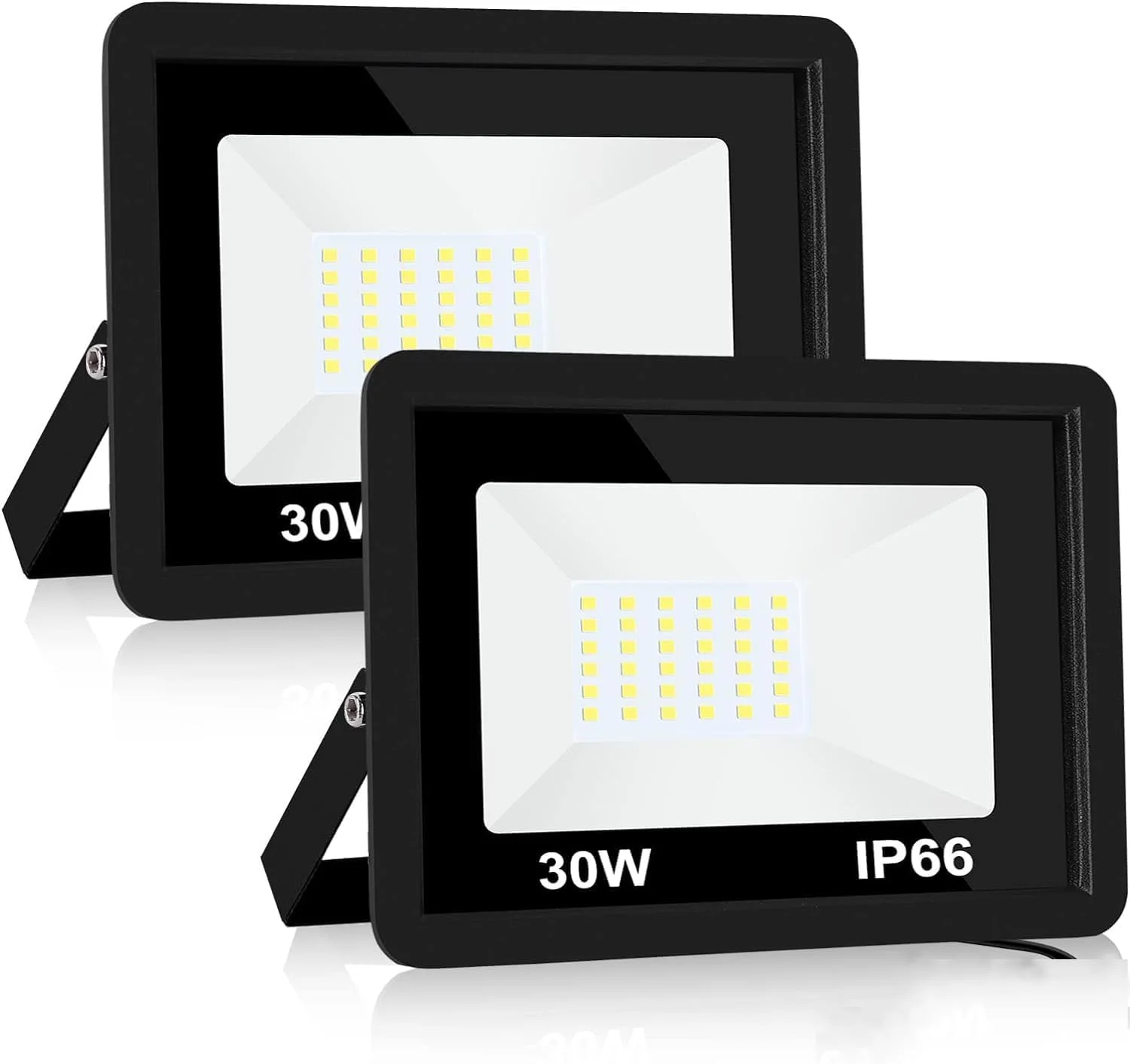 بسته 2 عددی چراغ های LED فوق العاده روشن فضای باز، چراغ امنیتی LED 30 وات 3000 لومن، نورپردازی ضد آب IP66 3000K سفید گرم برای فضای بیرونی باغ، گاراژ، پاسیو، بیلبورد، زمین بازی بسته 2 عددی چراغ های LED فوق العاده روشن فضای باز، چراغ امنیتی LED 30 وات 3000 لومن، نورپردازی ضد آب IP66 3000K سفید گرم برای فضای بیرونی باغ، گاراژ، پاسیو، بیلبورد، زمین بازی