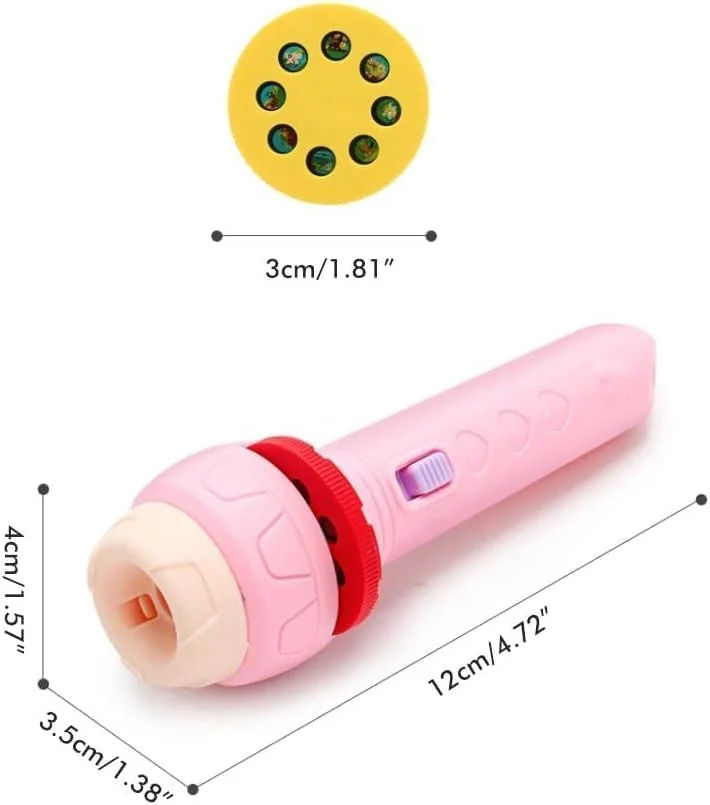 چراغ قوه پروژکتور کودکانه Toy Imagine™ با 3 اسلاید تصویری – 24 تصویر فرافکنی، چراغ خواب اسباب بازی برای قصه های قبل از خواب و بازی تخیلی – اسباب بازی های آموزشی برای پسران و دختران 2-5 سال