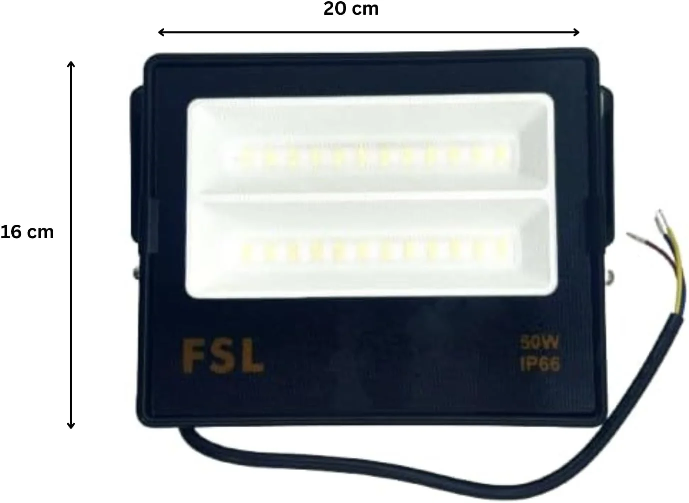 چراغ پروژکتور ال ای دی FSL 50 وات، ضد آب IP66 سفید، ایده آل برای پارکینگ، استادیوم ورزشی و سایر فضاهای باز - KYLAQ چراغ پروژکتور ال ای دی FSL 50 وات، ضد آب IP66 سفید، ایده آل برای پارکینگ، استادیوم ورزشی و سایر فضاهای باز - KYLAQ