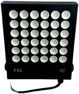 چراغ پروژکتور ال ای دی FSL 100 وات | ضد آب IP66 | 6500K سفید | ایده آل برای باغ، حیاط، انبار، استادیوم و گاراژ - KYLAQ چراغ پروژکتور ال ای دی FSL 100 وات | ضد آب IP66 | 6500K سفید | ایده آل برای باغ، حیاط، انبار، استادیوم و گاراژ - KYLAQ