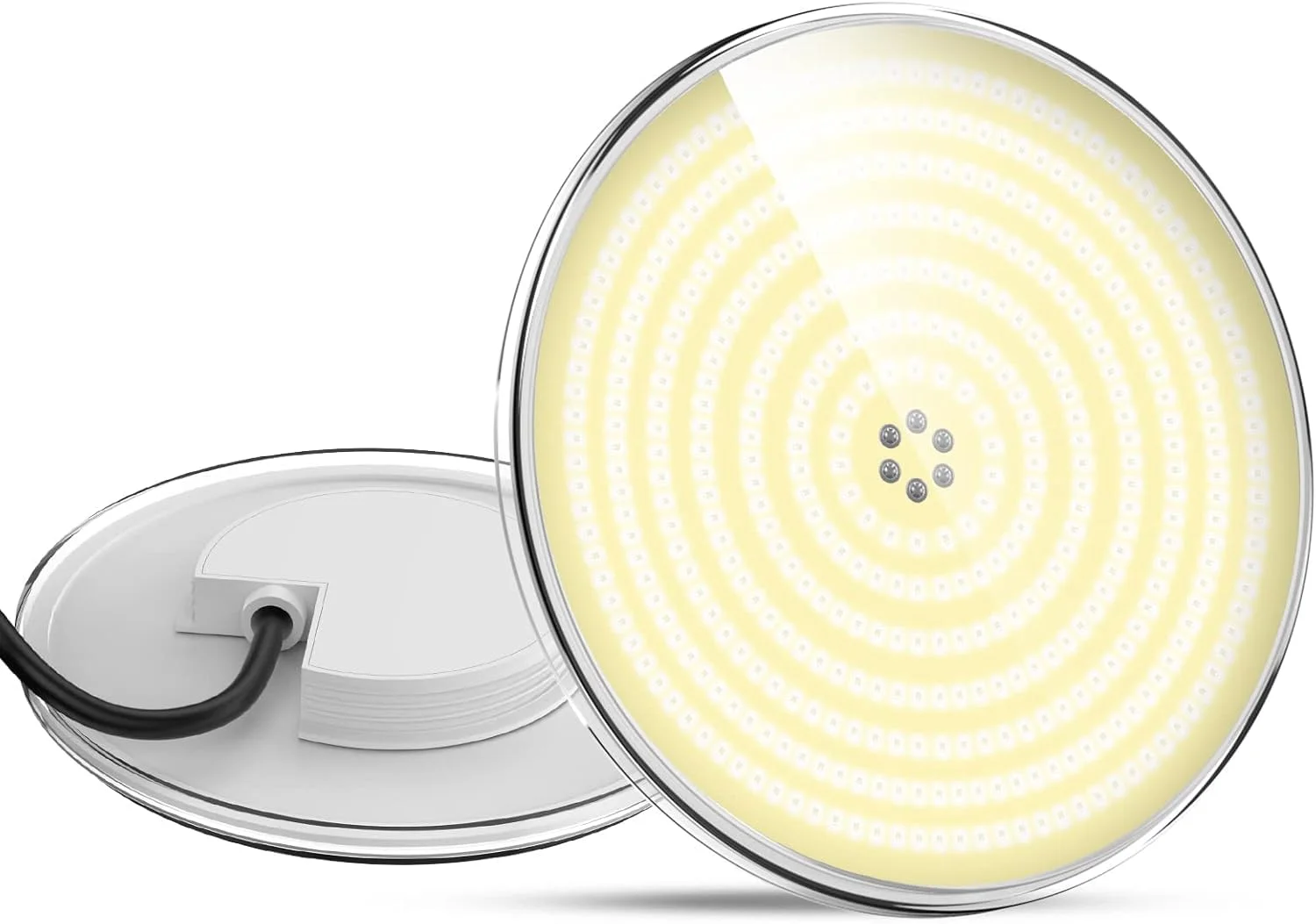 چراغ LED ضد آب برای استخر شنا 18 وات 42 وات رزین پر شده Piscina par 38 روشنایی حوض 12 ولت AC IP 68 par56 (رنگ: سفید گرم، اندازه: 42 وات)