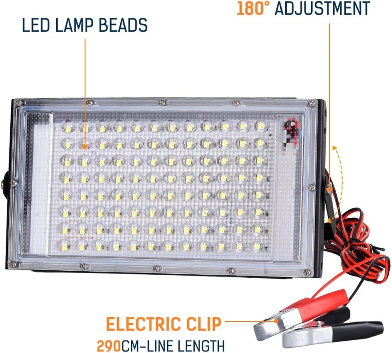 چراغ های امنیتی LED نورافکن بیرونی 50 وات / 100 وات ضد آب IP65 بازتابنده پروژکتور چراغ خیابانی روشنایی بیرونی برای باغ، حیاط خلوت، گاراژ، ورودی ها چراغ های امنیتی LED نورافکن بیرونی 50 وات / 100 وات ضد آب IP65 بازتابنده پروژکتور چراغ خیابانی روشنایی بیرونی برای باغ، حیاط خلوت، گاراژ، ورودی ها