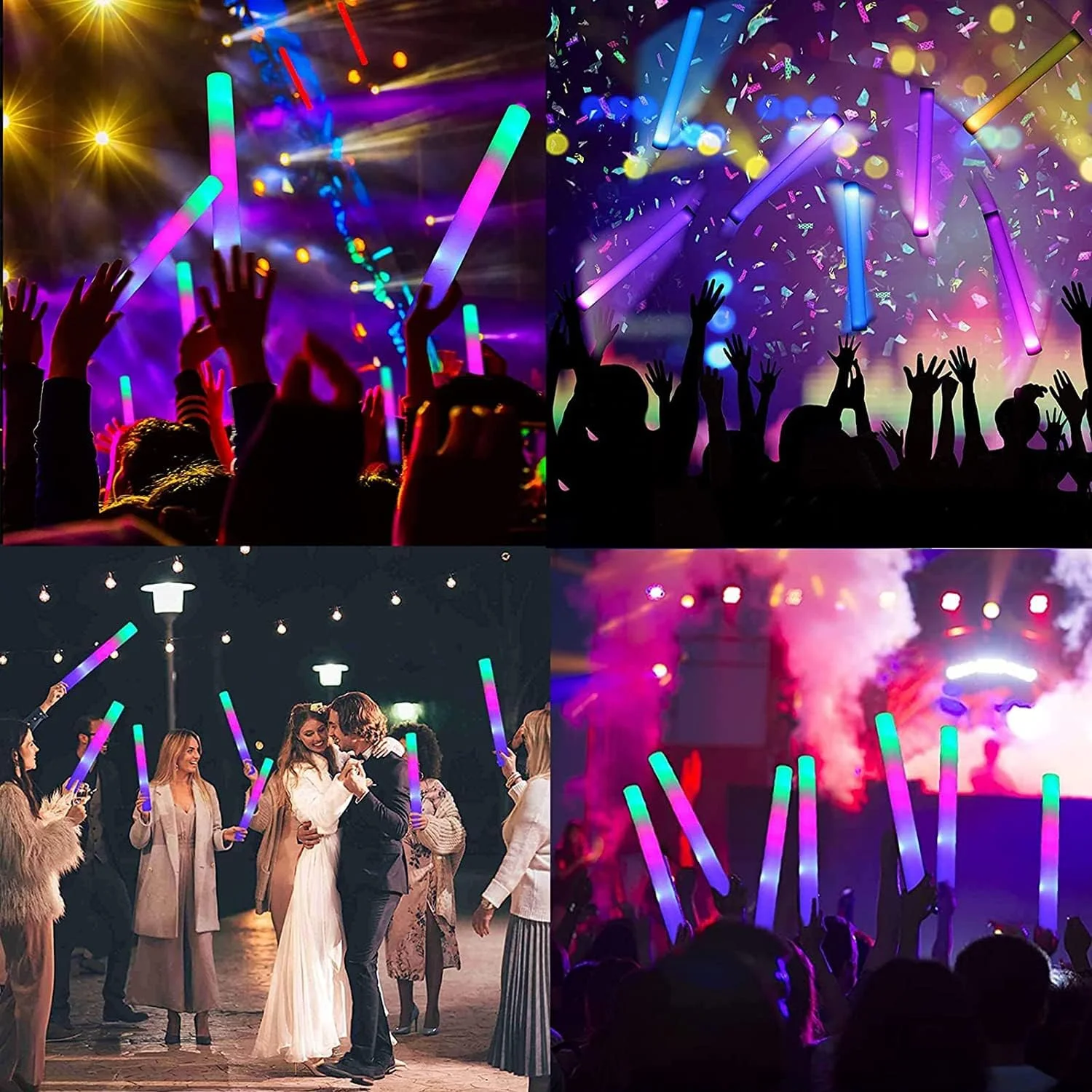 بسته 16 عددی چوب های فومی درخشان YLMKDE، لوازم مهمانی درخشان در تاریکی، چوب های LED چشمک زن با 3 حالت نور، اسباب بازی های روشن کننده مهمانی در تاریکی بسته 16 عددی چوب های فومی درخشان YLMKDE، لوازم مهمانی درخشان در تاریکی، چوب های LED چشمک زن با 3 حالت نور، اسباب بازی های روشن کننده مهمانی در تاریکی