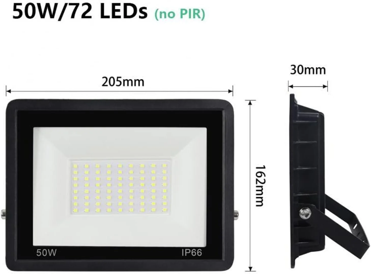 چراغ های نورافکن YHUAEE، چراغ نورافکن LED حسگر حرکتی فضای باز 220 ولت ضد آب، نورافکن دیواری 50 وات، روشنایی پروژکتور باغ