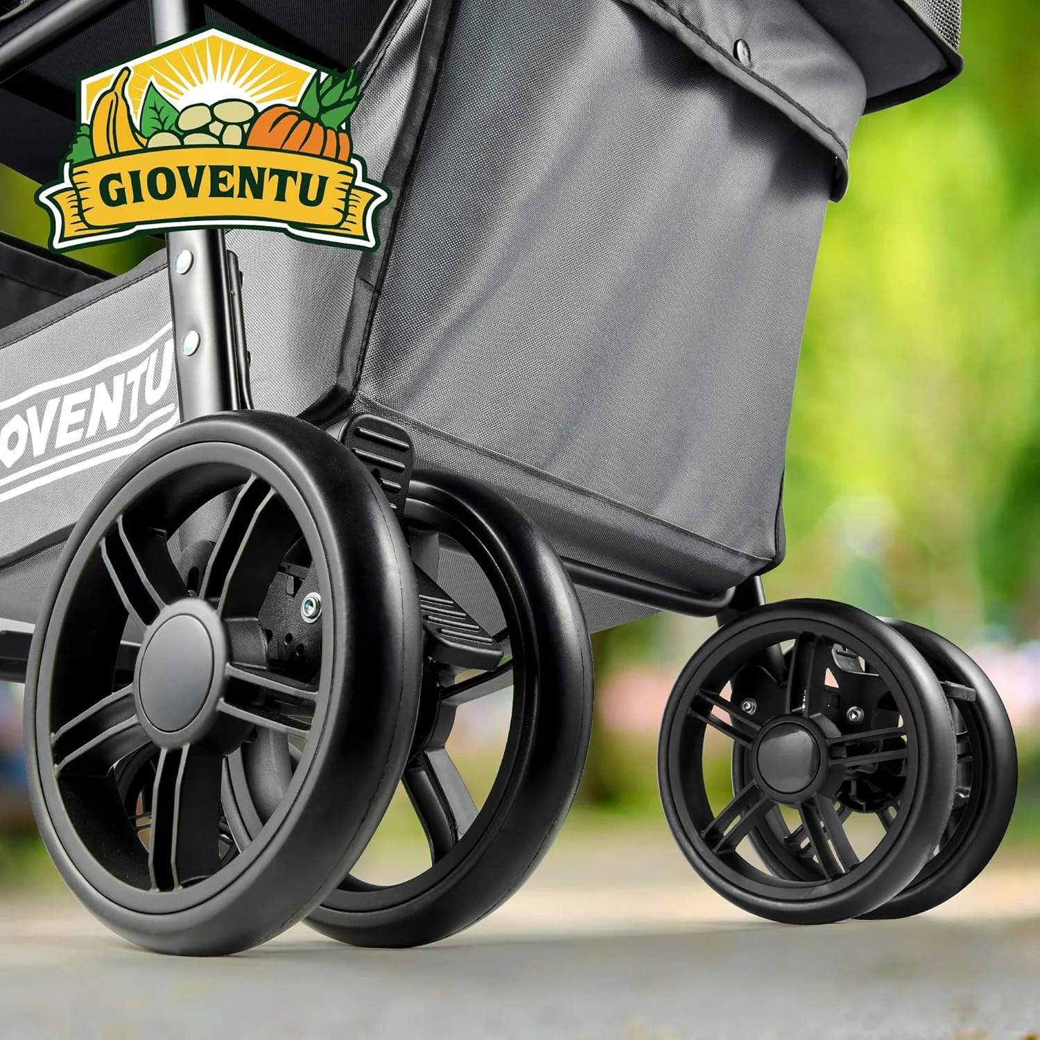 چرخ خرید دو طبقه بسیار بزرگ برای خواربار، چرخ خرید تاشو 150 لیتری با سبد جداشدنی، چرخ خرید چند منظوره سنگین برای لباسشویی، حمل و نقل، تحمل وزن تا 36 کیلوگرم