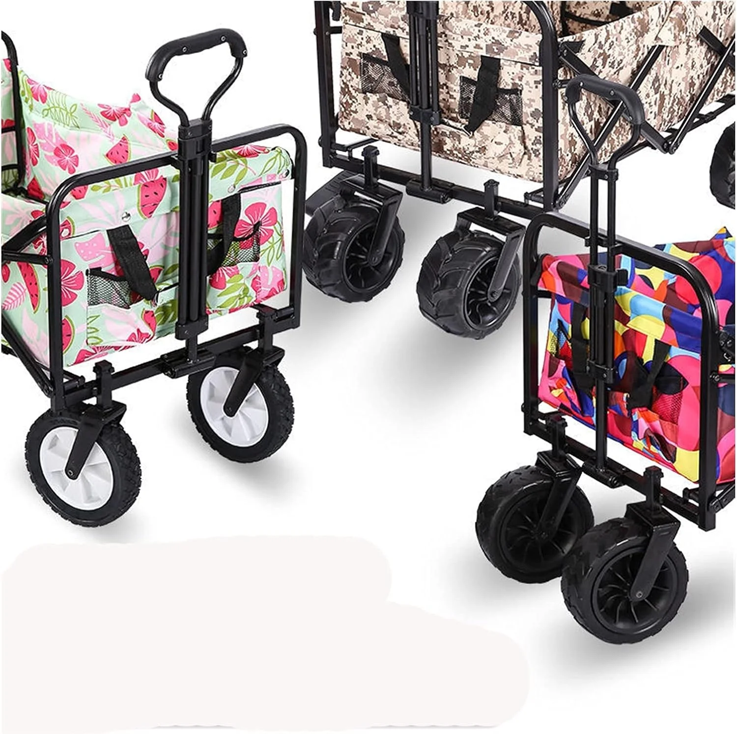 چرخ دستی باغ تاشو، چرخ خرید، ترولی فضای باز، ترولی چهار چرخ قابل حمل، ماشین حمل و نقل ترولی