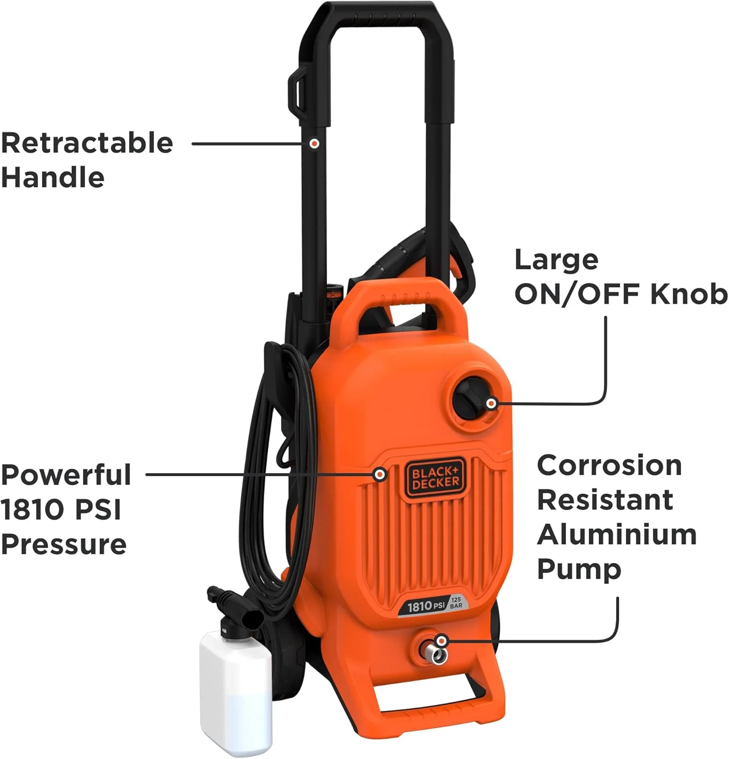 کارواش بلک اند دکر 1700 وات 125 بار/1800 PSI