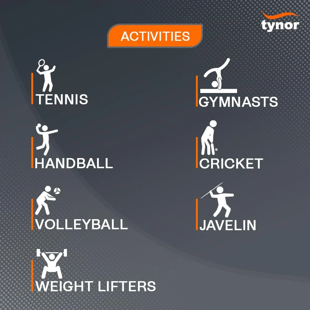 بریس شانه TYNOR برای حمایت از شانه، آستین فشاری شانه، آتل بی حرکتی برای درد مفصل AC، در رفتگی، ثبات، بازوبند شانه قابل تنظیم مناسب برای مردان و زنان - سایز آزاد، مشکی