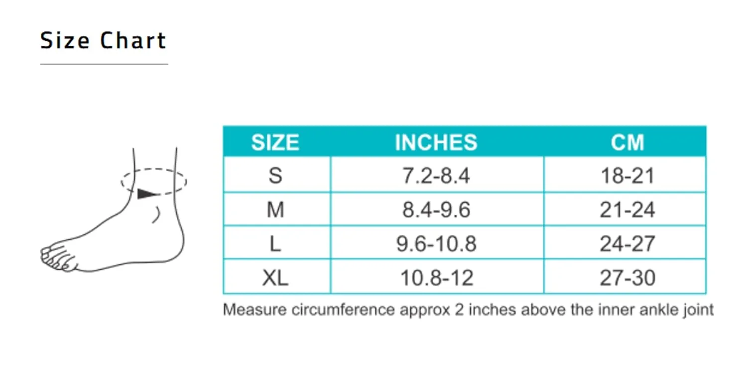 مچ بند پا تینور، مشکی، کوچک، 1 عدد