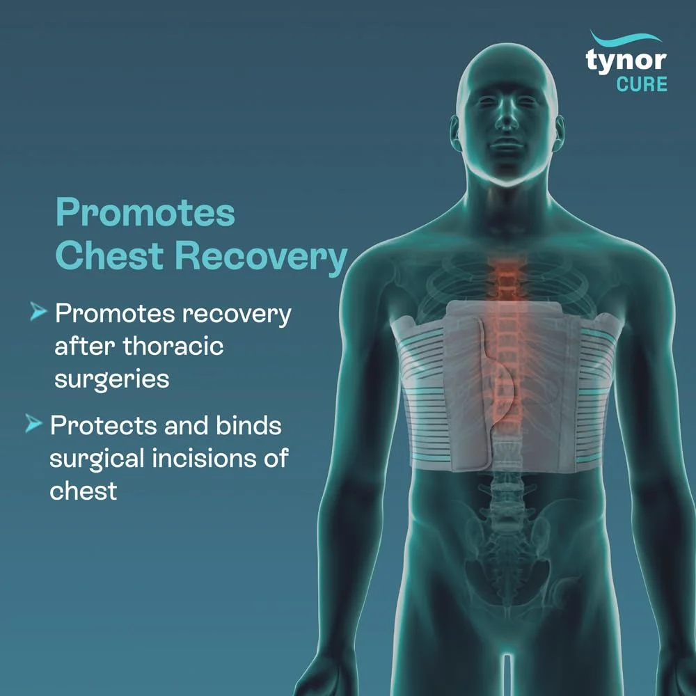 قفسه سینه بند طبّی تاینور، خاکستری، سایز متوسط، یک عدد