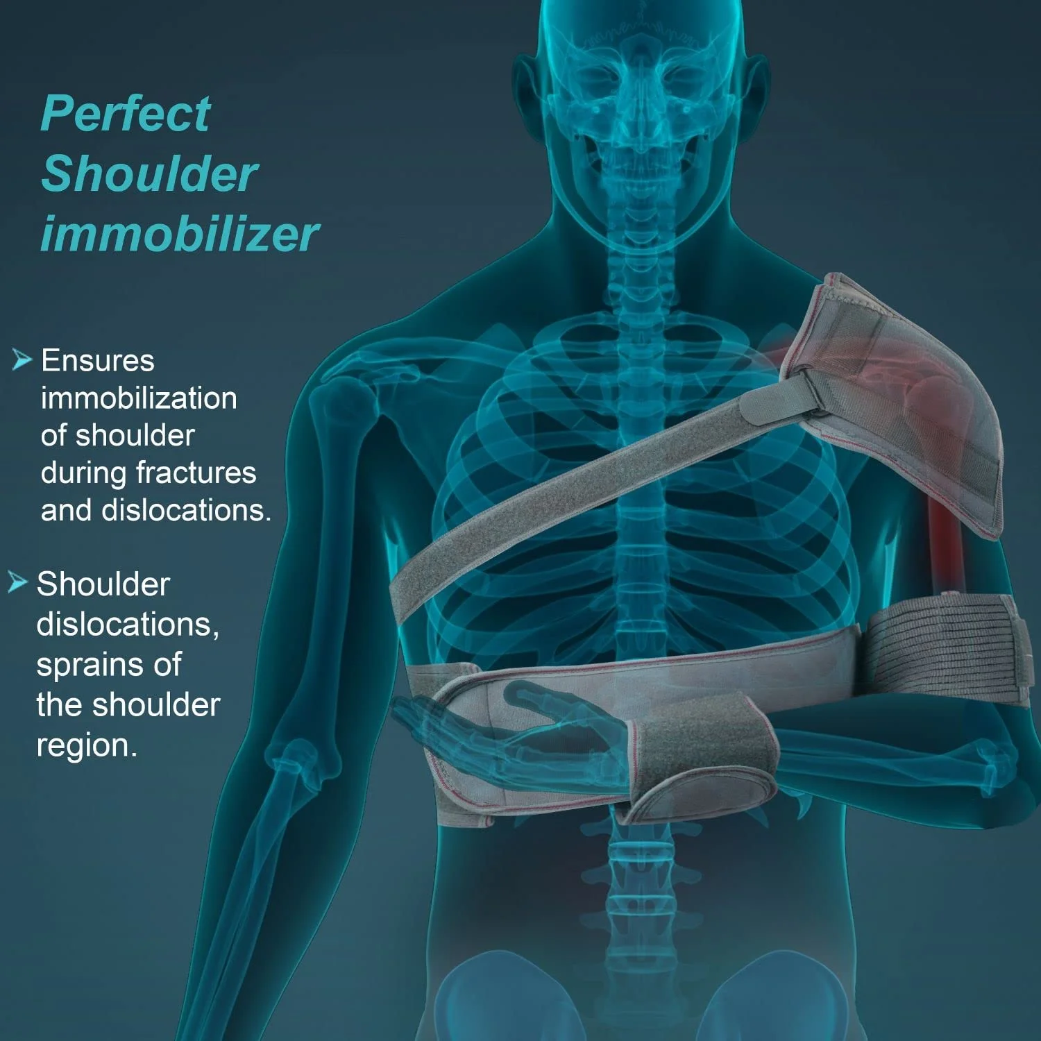 شانه بند الاستیک تینور، خاکستری، کوچک، 1 عدد