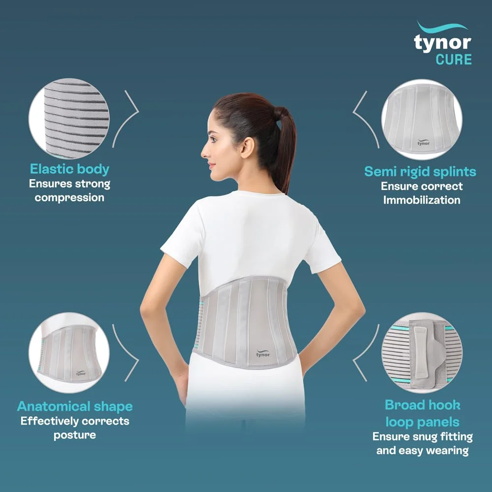 کمربند طبی کمر تای نور، خاکستری، سایز XXL، یک عدد