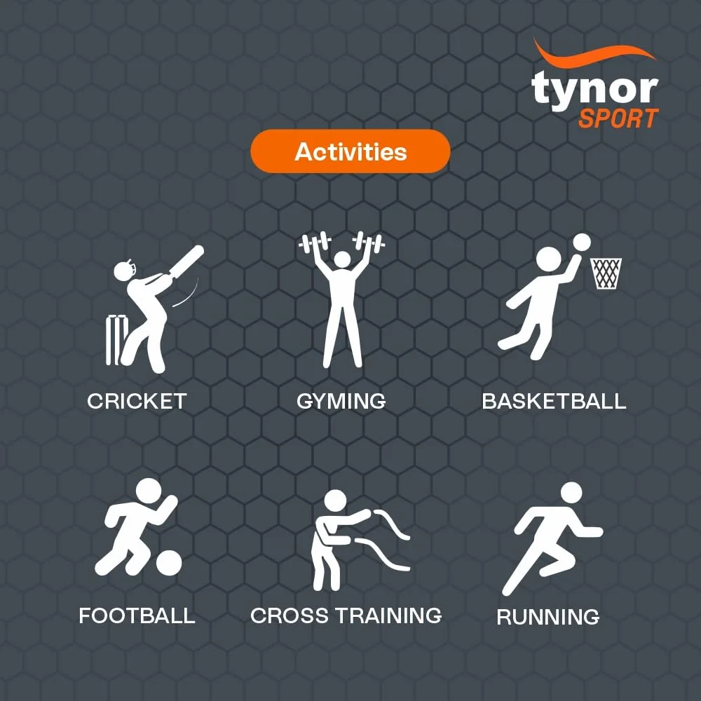 محافظ ساق پا و ماهیچه دوقلو TYNOR Neo، مشکی و نارنجی، یونیورسال، 1 عدد