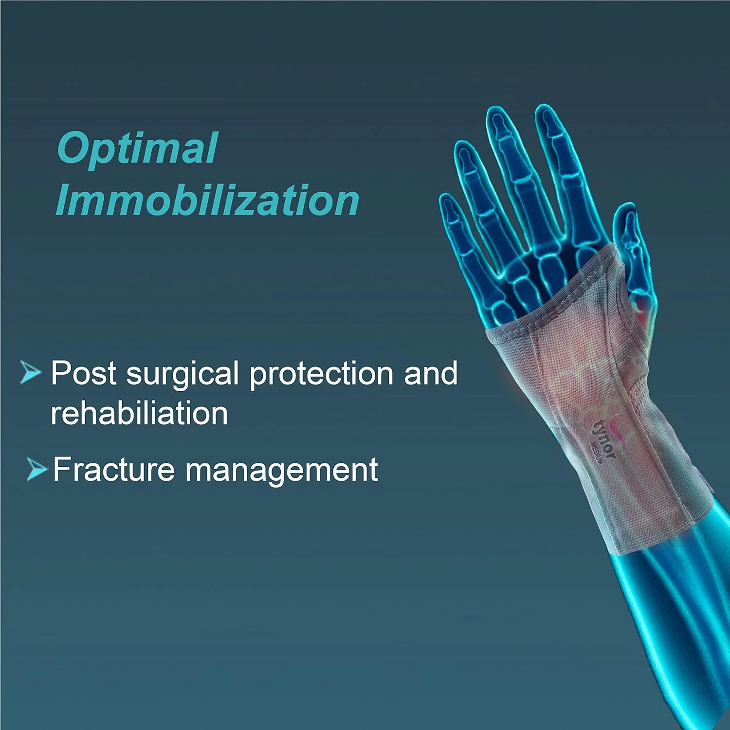 مچ بند الاستیک تای نور، خاکستری، چپ، ایکس لارج، 1 عدد