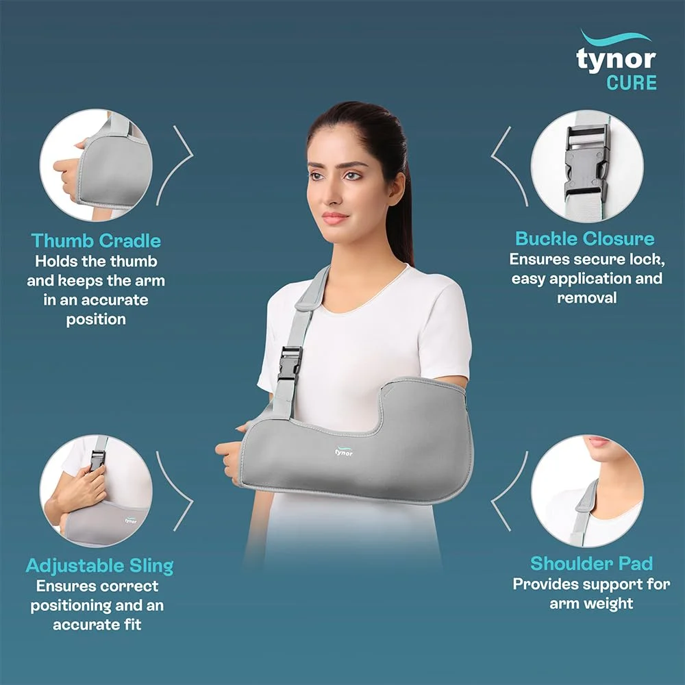 آویز بازو کیسه ای Tynor Tropical، خاکستری، کوچک، 1 عدد