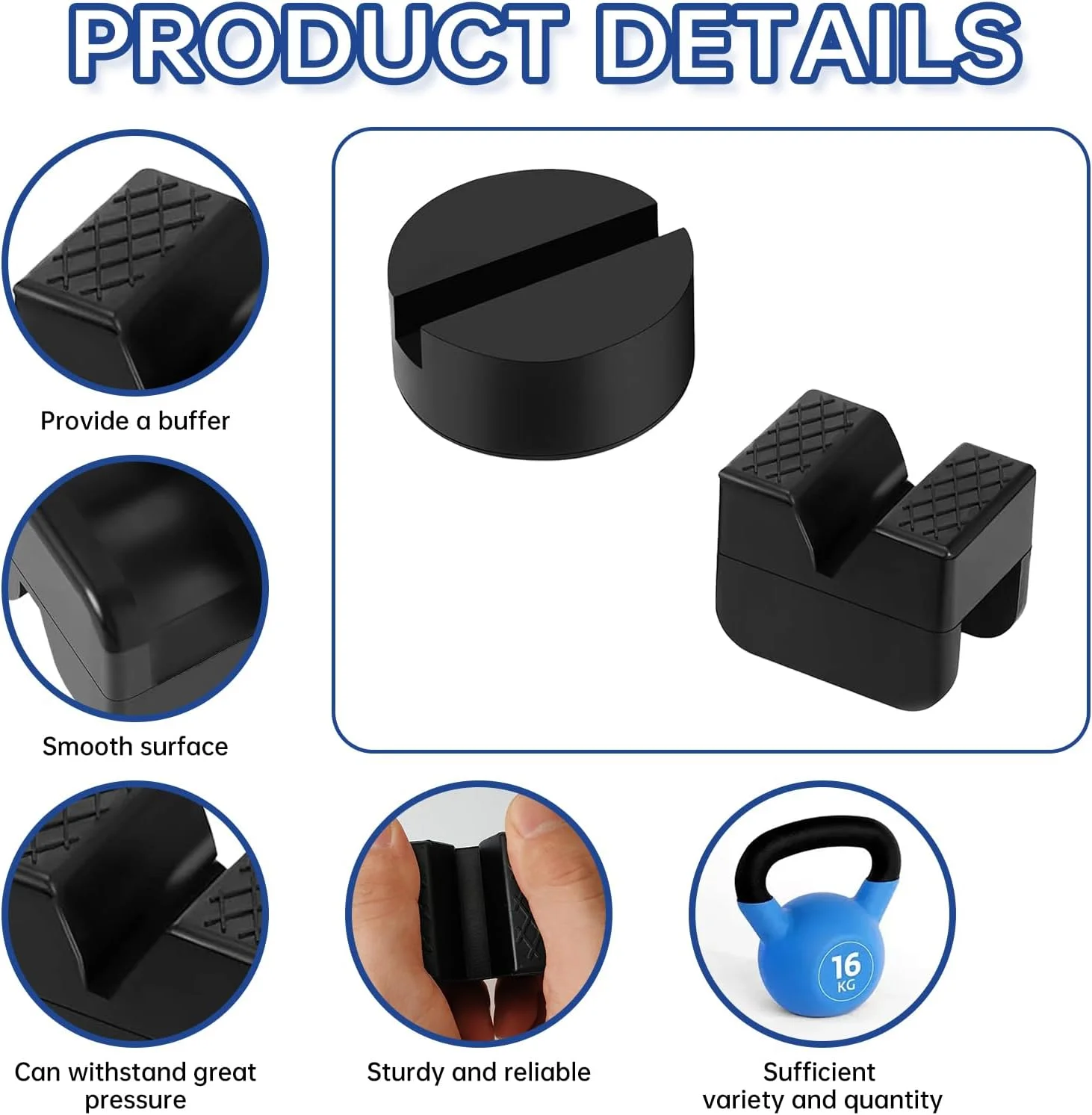 8 عدد پد جک پایه، 2 نوع آداپتور، محافظ جوش های ریلی فریم شکاف دار جهانی، پد جک لاستیکی برای لوازم جانبی جک پایه 8 عدد پد جک پایه، 2 نوع آداپتور، محافظ جوش های ریلی فریم شکاف دار جهانی، پد جک لاستیکی برای لوازم جانبی جک پایه