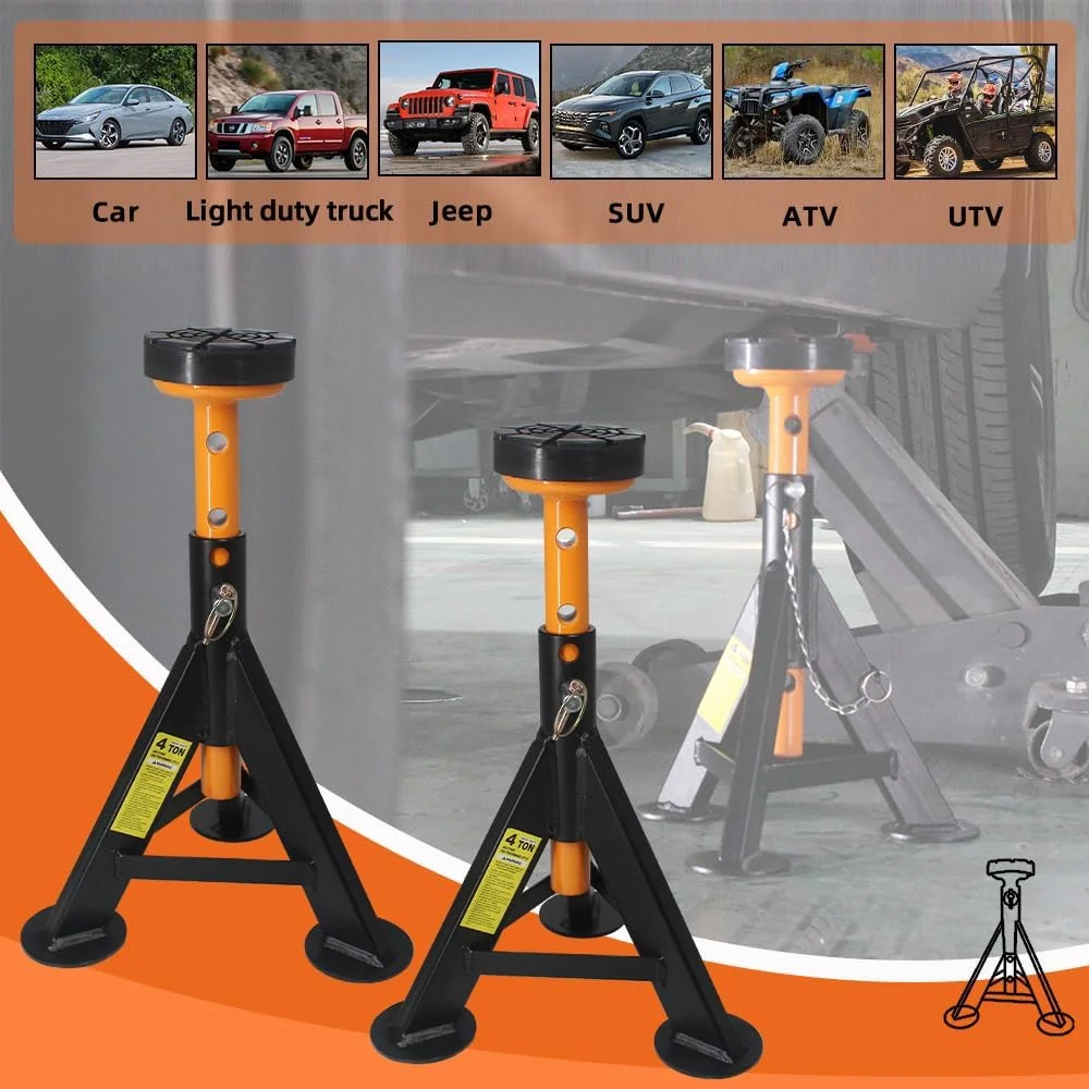 جک خرک 4 تنی BESTOOL، خرک با پین های قفل ایمنی، ظرفیت 3600 کیلوگرم، بسته 2 عددی (مشکی) جک خرک 4 تنی BESTOOL، خرک با پین های قفل ایمنی، ظرفیت 3600 کیلوگرم، بسته 2 عددی (مشکی)