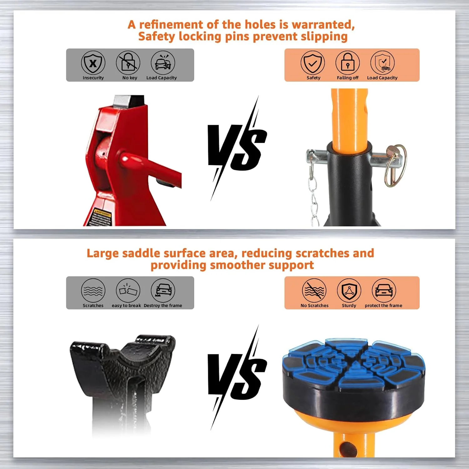 جک خرک 4 تنی BESTOOL، خرک با پین های قفل ایمنی، ظرفیت 3600 کیلوگرم، بسته 2 عددی (مشکی) جک خرک 4 تنی BESTOOL، خرک با پین های قفل ایمنی، ظرفیت 3600 کیلوگرم، بسته 2 عددی (مشکی)