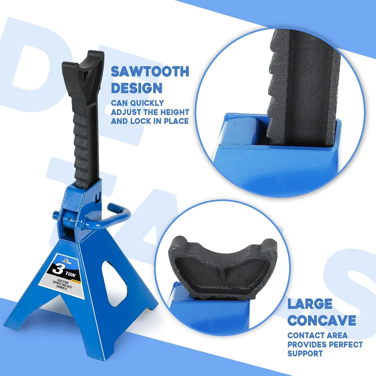 جک خرک اتومبیل BLACKHORSE-RACING با ظرفیت 3 تن (6000 پوند)، خرک بالابر فولادی سنگین برای گاراژها و تعمیرگاه ها، ارتفاع قابل تنظیم 11.4 تا 16.8 اینچ، 1 جفت جک خرک اتومبیل BLACKHORSE-RACING با ظرفیت 3 تن (6000 پوند)، خرک بالابر فولادی سنگین برای گاراژها و تعمیرگاه ها، ارتفاع قابل تنظیم 11.4 تا 16.8 اینچ، 1 جفت