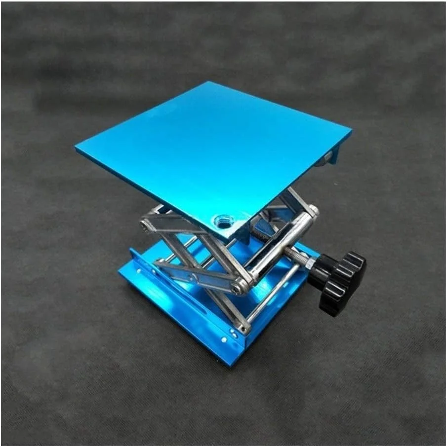 ابزار مکانیکی سکوهای بالابر آزمایشگاهی اکسید آلومینیوم استیل ضد زنگ قابل تنظیم، جک آزمایشگاهی، پایه قیچی، قفسه با عملکرد دستی